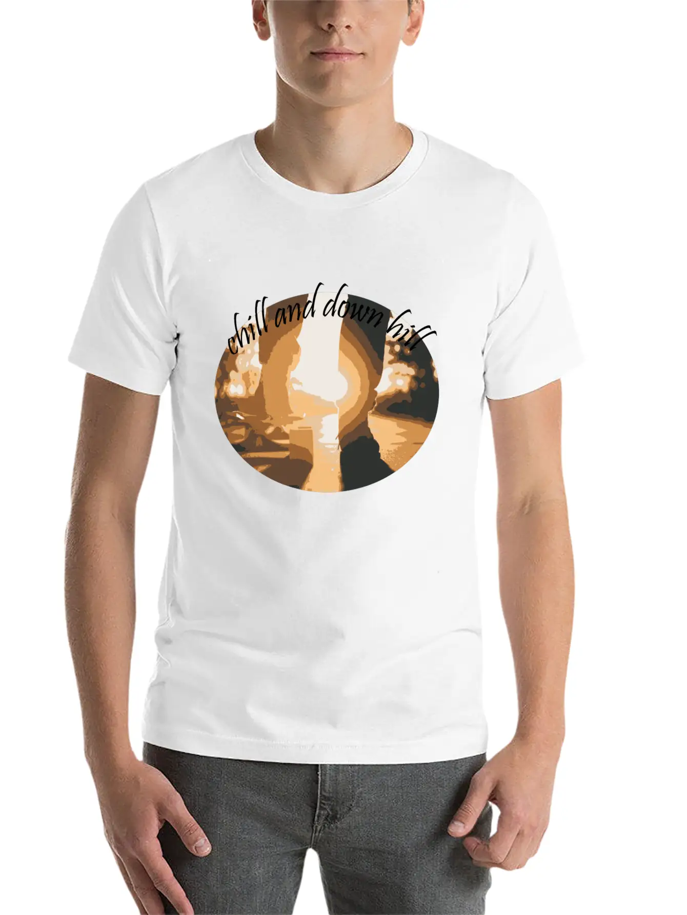 Chill And Down Hill Comfortable Minimalist Graphic Tee – Summer Style Essential