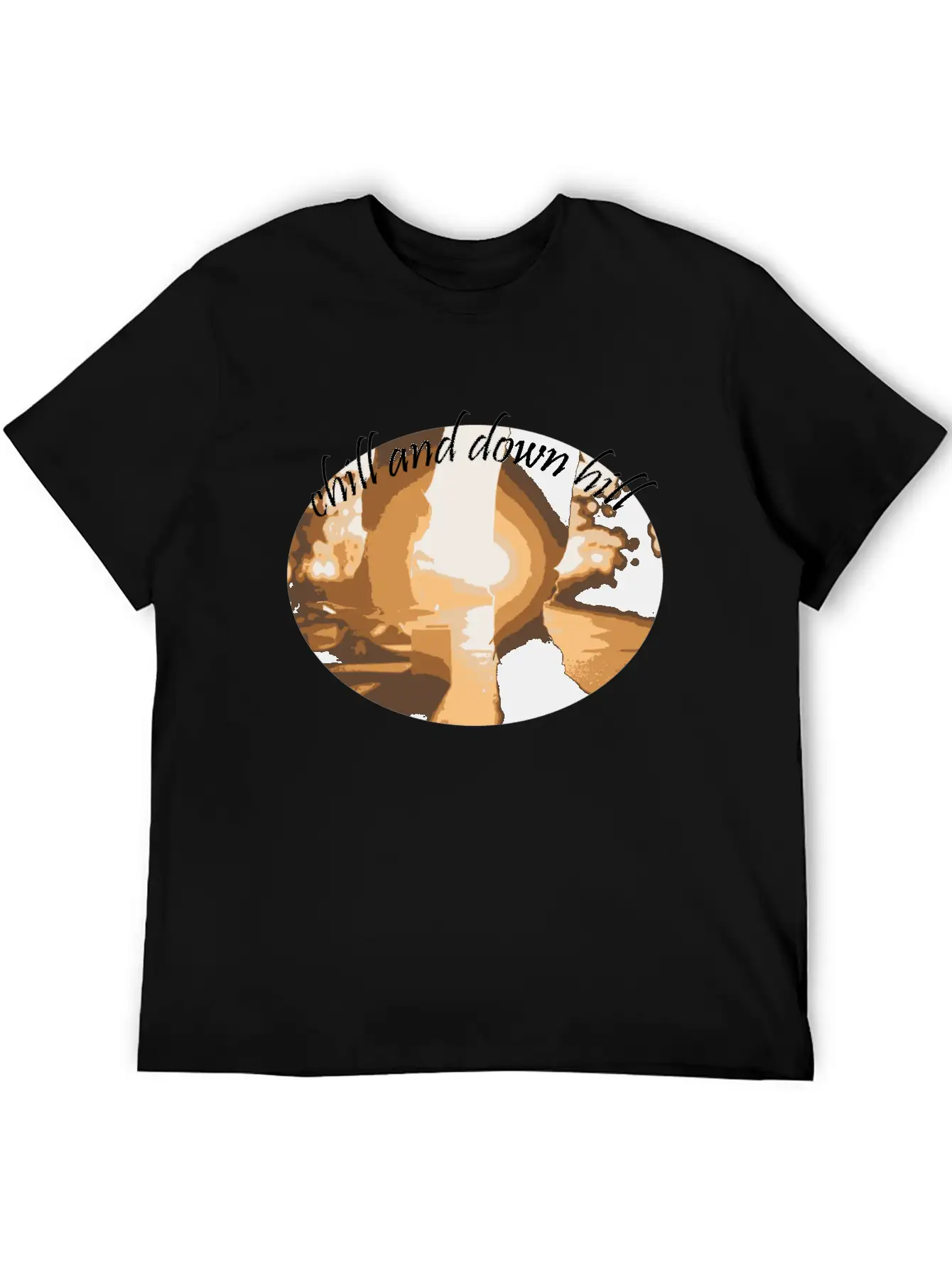 Chill And Down Hill Comfortable Minimalist Graphic Tee – Summer Style Essential