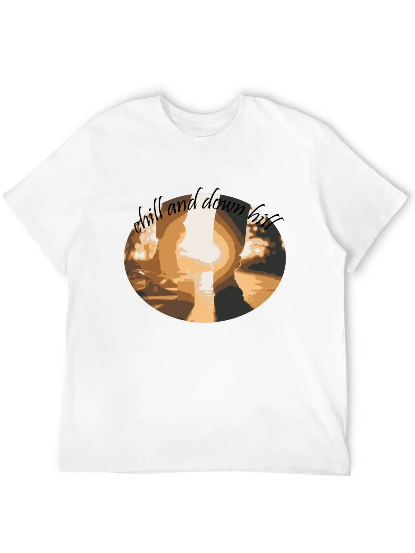Chill And Down Hill Comfortable Minimalist Graphic Tee – Summer Style Essential