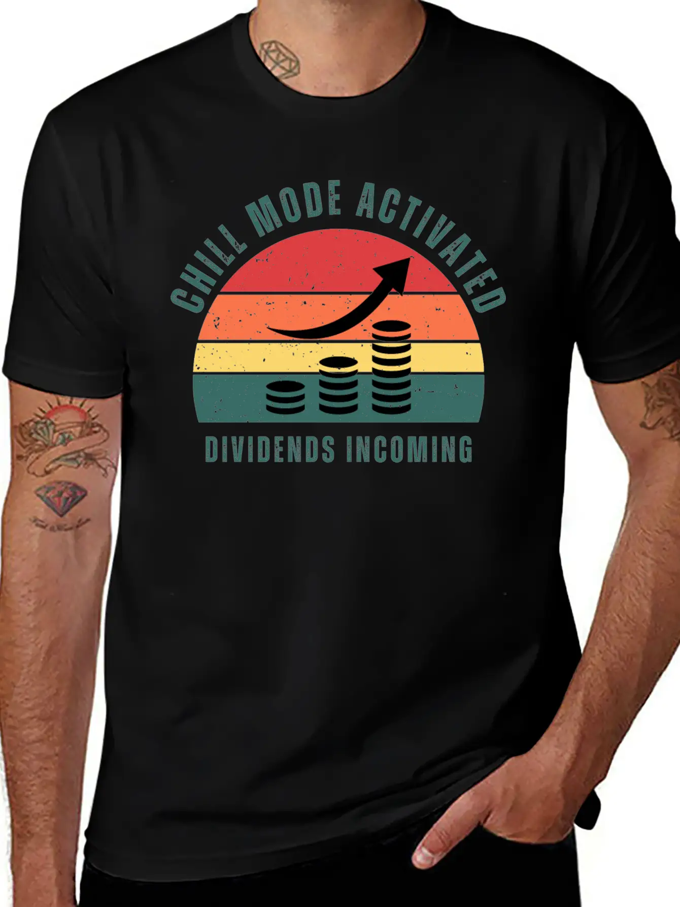 Chill Mode Activated, Dividends Incoming Comfortable Minimalist Graphic Tee – Summer Style Essential