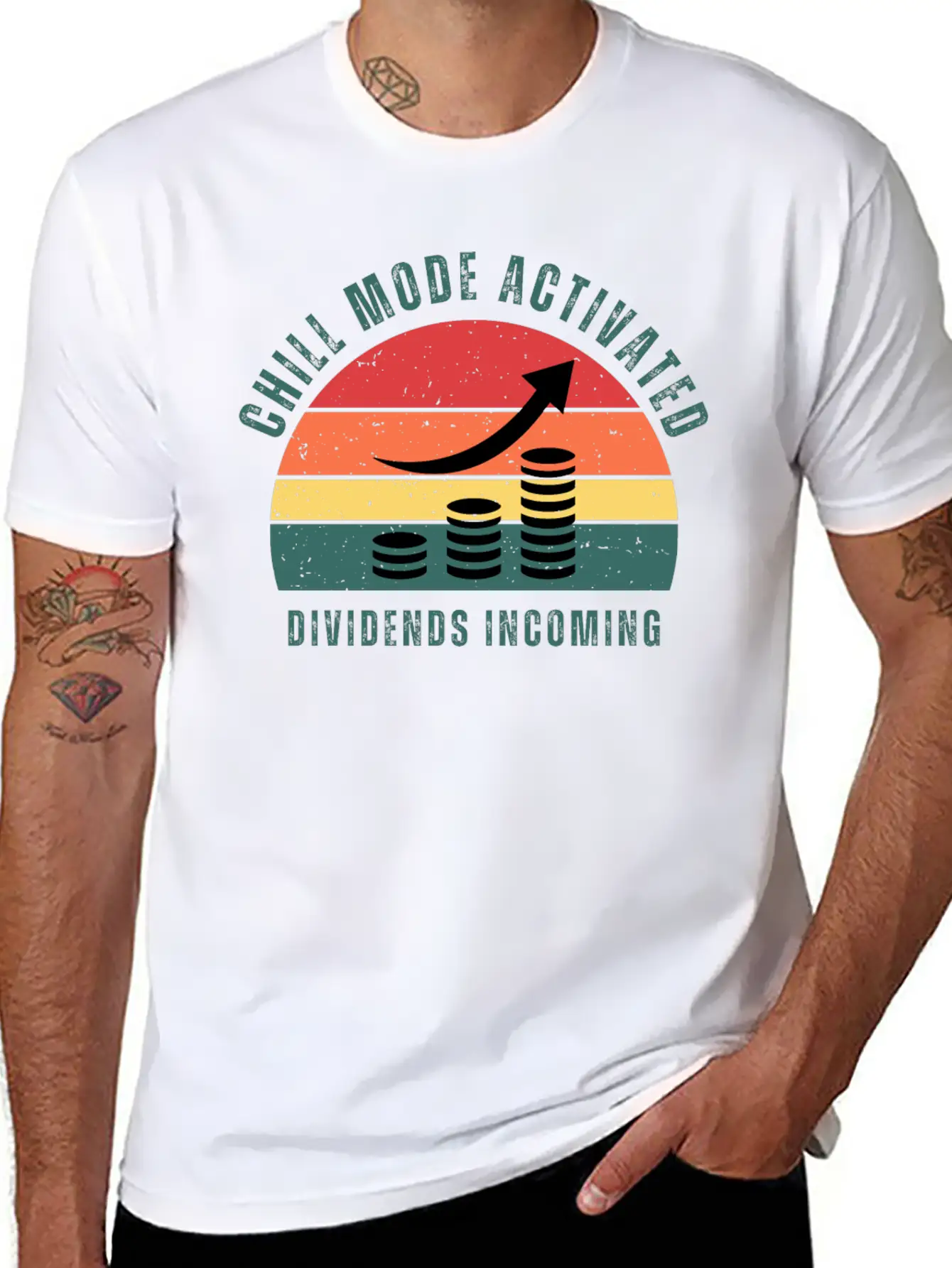 Chill Mode Activated, Dividends Incoming Comfortable Minimalist Graphic Tee – Summer Style Essential