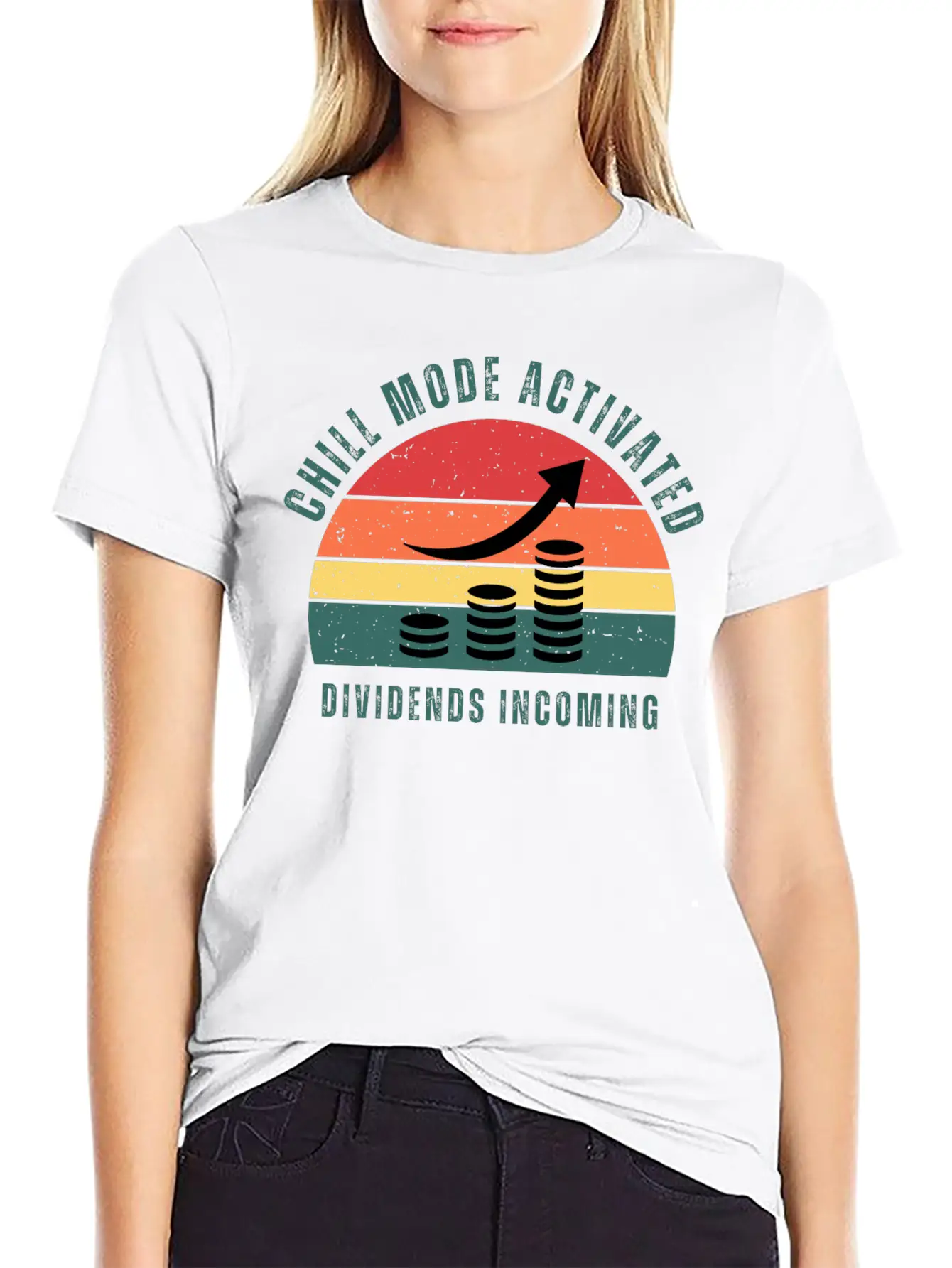 Chill Mode Activated, Dividends Incoming Comfortable Minimalist Graphic Tee – Summer Style Essential