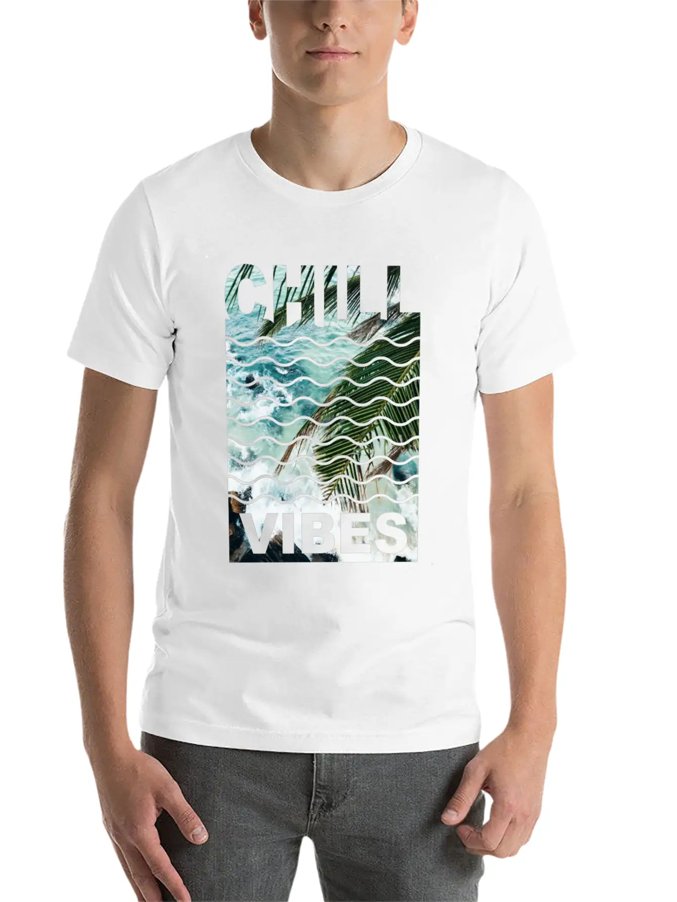 Chill Vibes Water Nature Stylish Everyday T-Shirt – Unisex Basic Cotton Tee