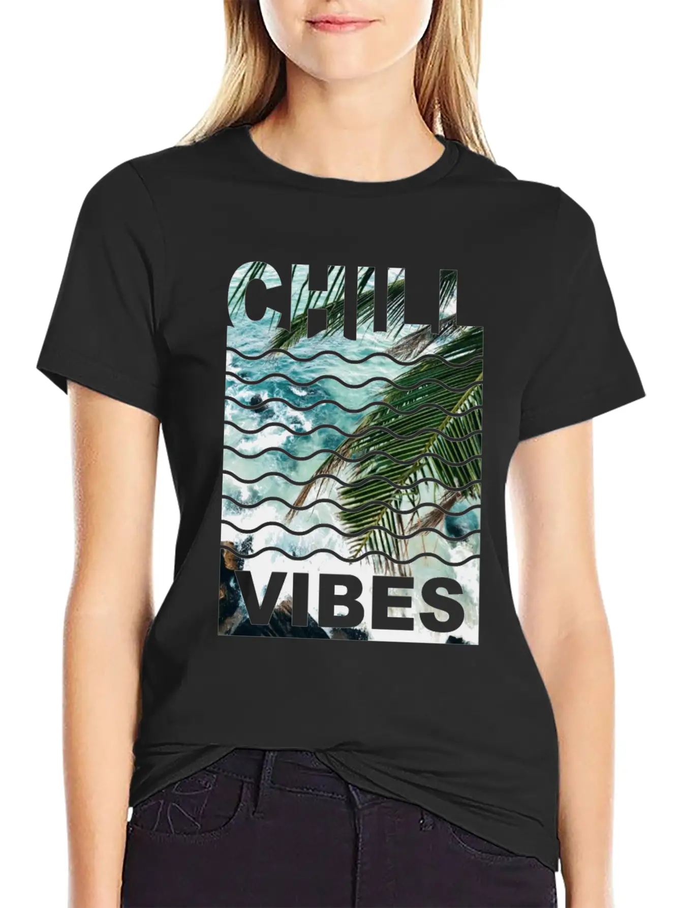 Chill Vibes Water Nature Stylish Everyday T-Shirt – Unisex Basic Cotton Tee