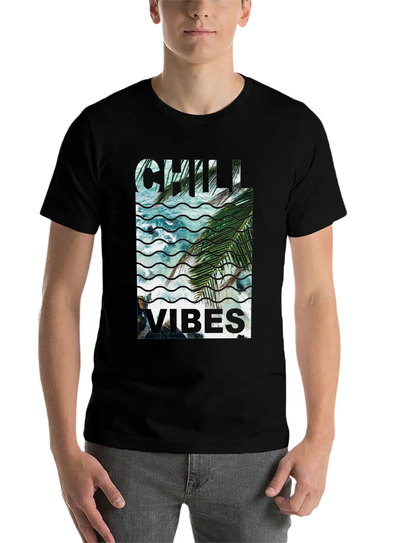 Chill Vibes Water Nature Stylish Everyday T-Shirt – Unisex Basic Cotton Tee