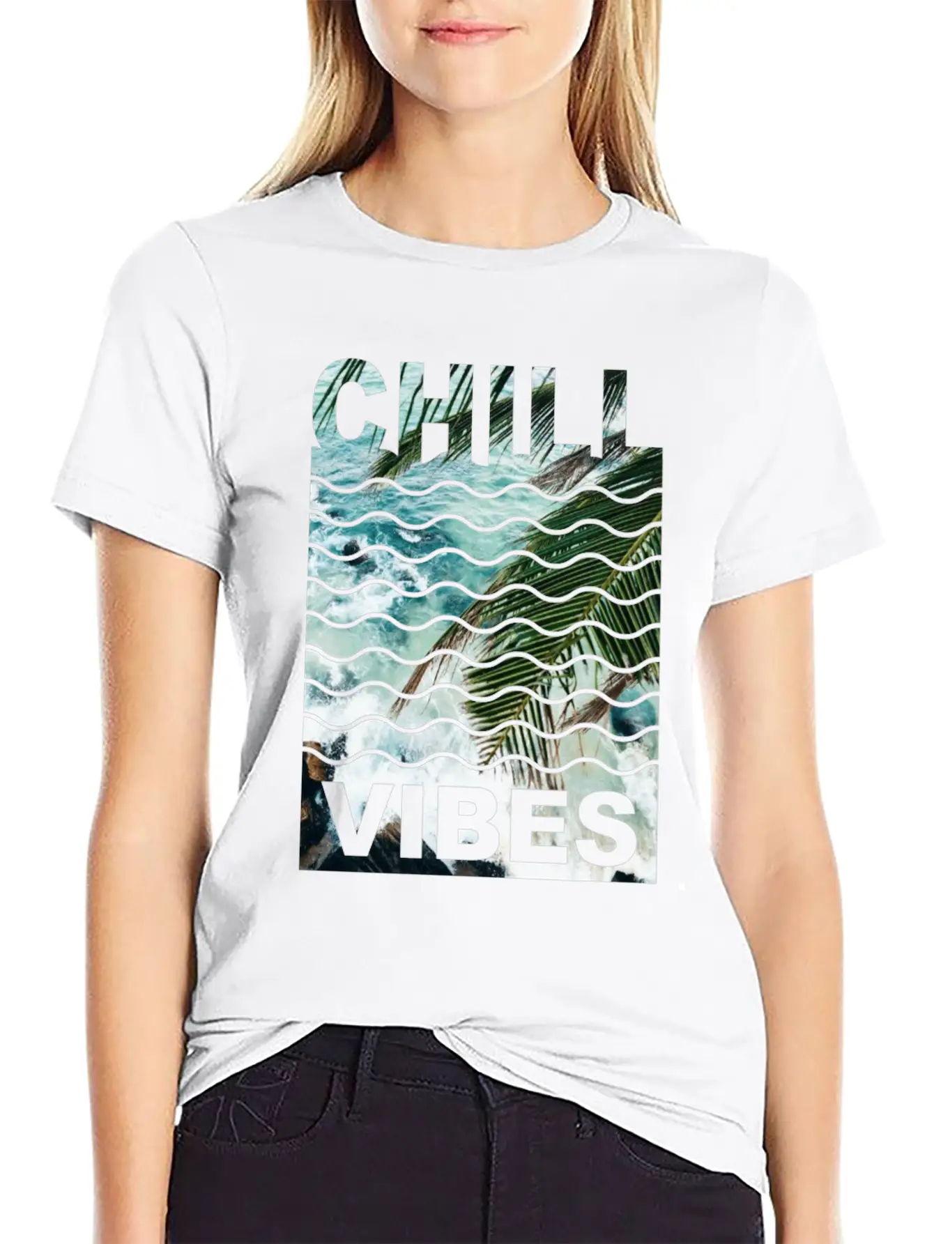 Chill Vibes Water Nature Stylish Everyday T-Shirt – Unisex Basic Cotton Tee