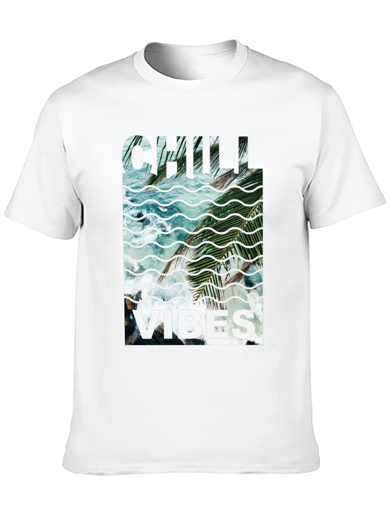 Chill Vibes Water Nature Stylish Everyday T-Shirt – Unisex Basic Cotton Tee