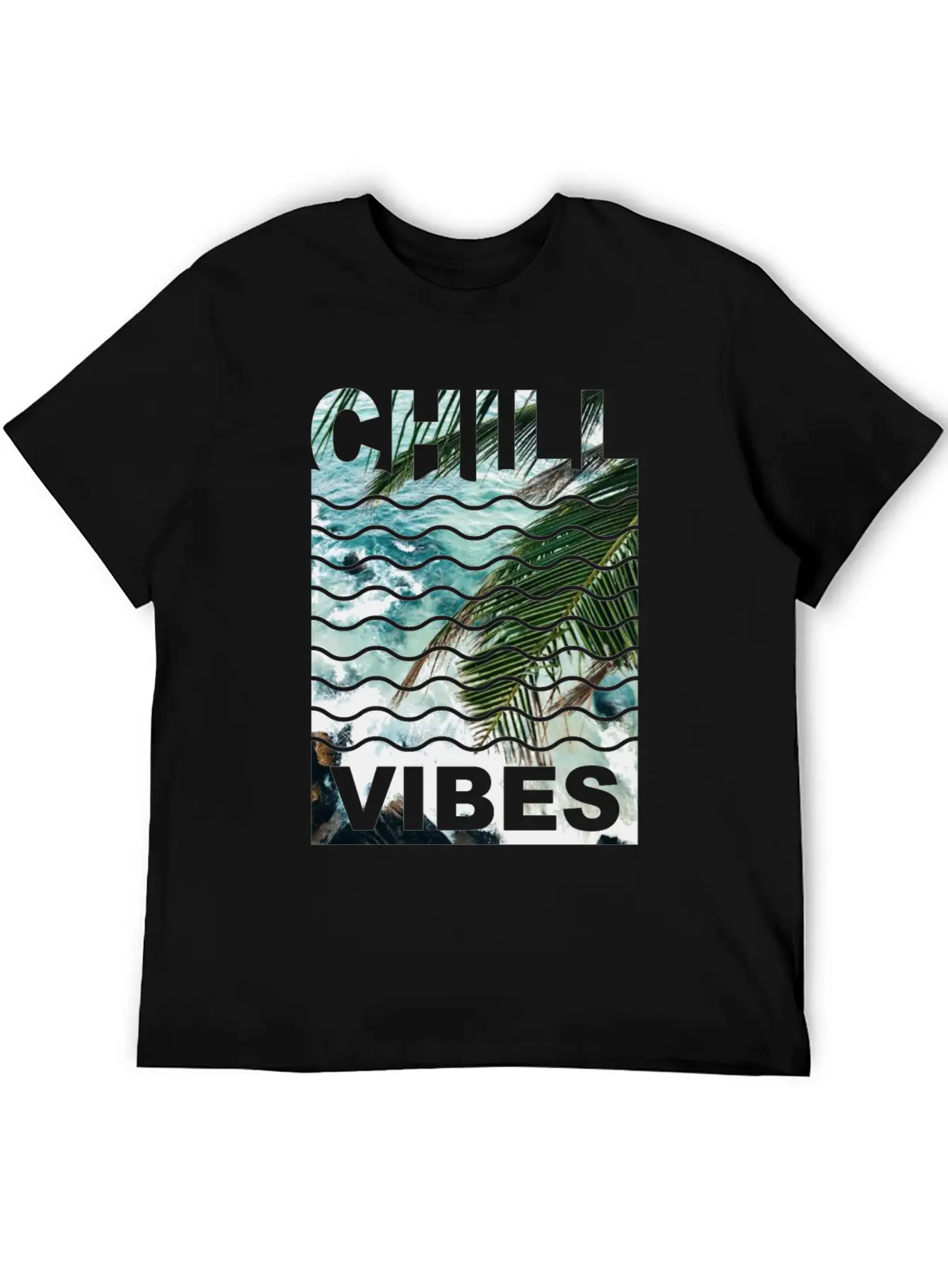 Chill Vibes Water Nature Stylish Everyday T-Shirt – Unisex Basic Cotton Tee