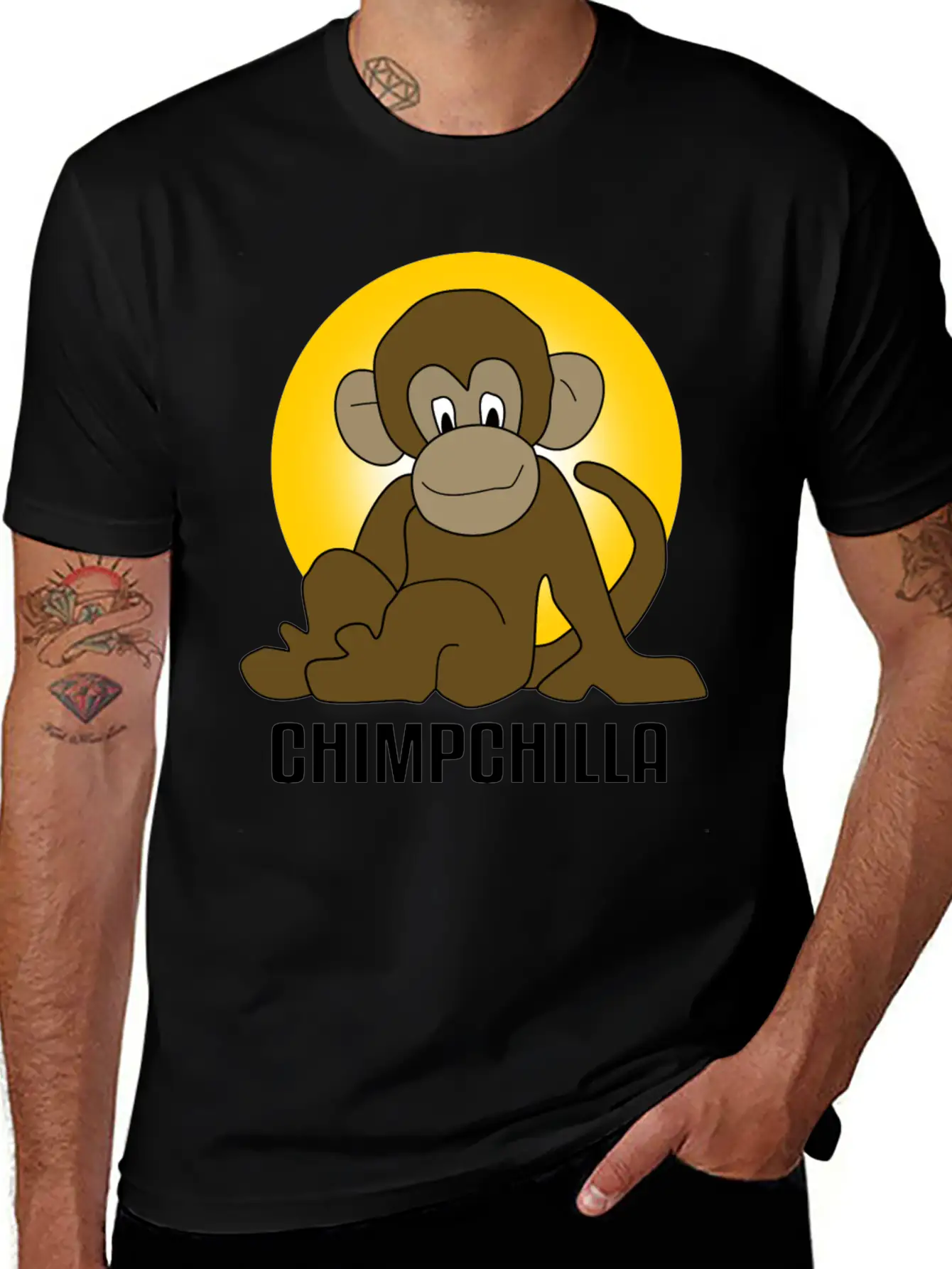 Chimp Chilla Ape Monkey Stylish Everyday T-Shirt – Unisex Basic Cotton Tee