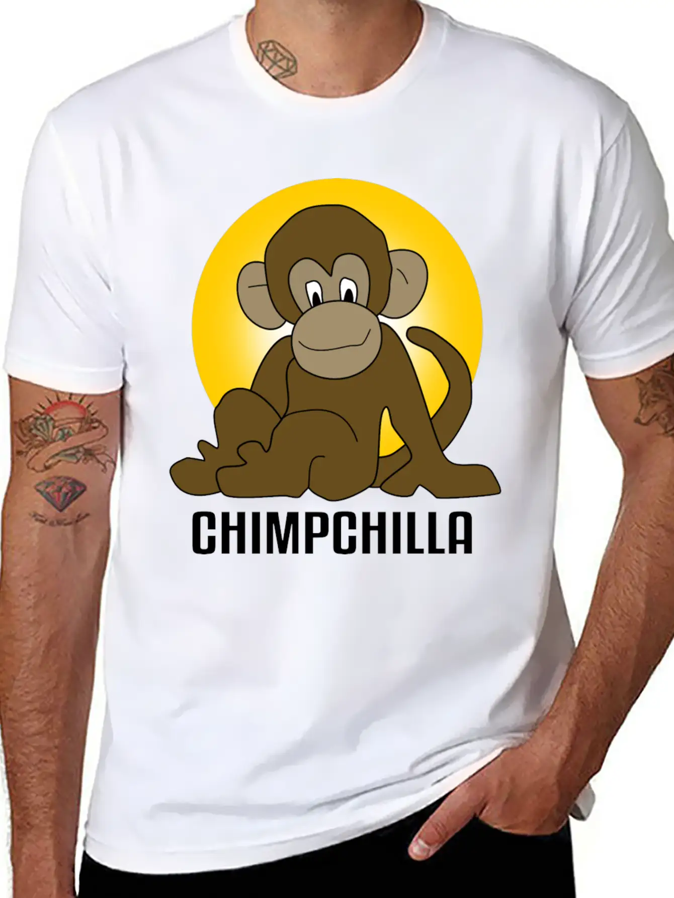 Chimp Chilla Ape Monkey Stylish Everyday T-Shirt – Unisex Basic Cotton Tee