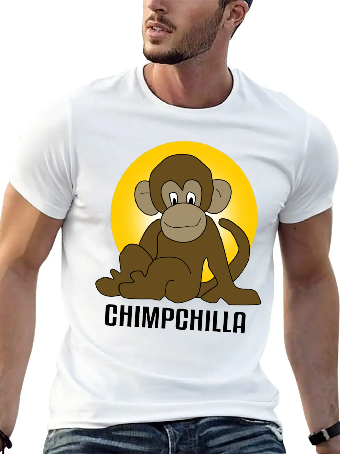 Chimp Chilla Ape Monkey Stylish Everyday T-Shirt – Unisex Basic Cotton Tee