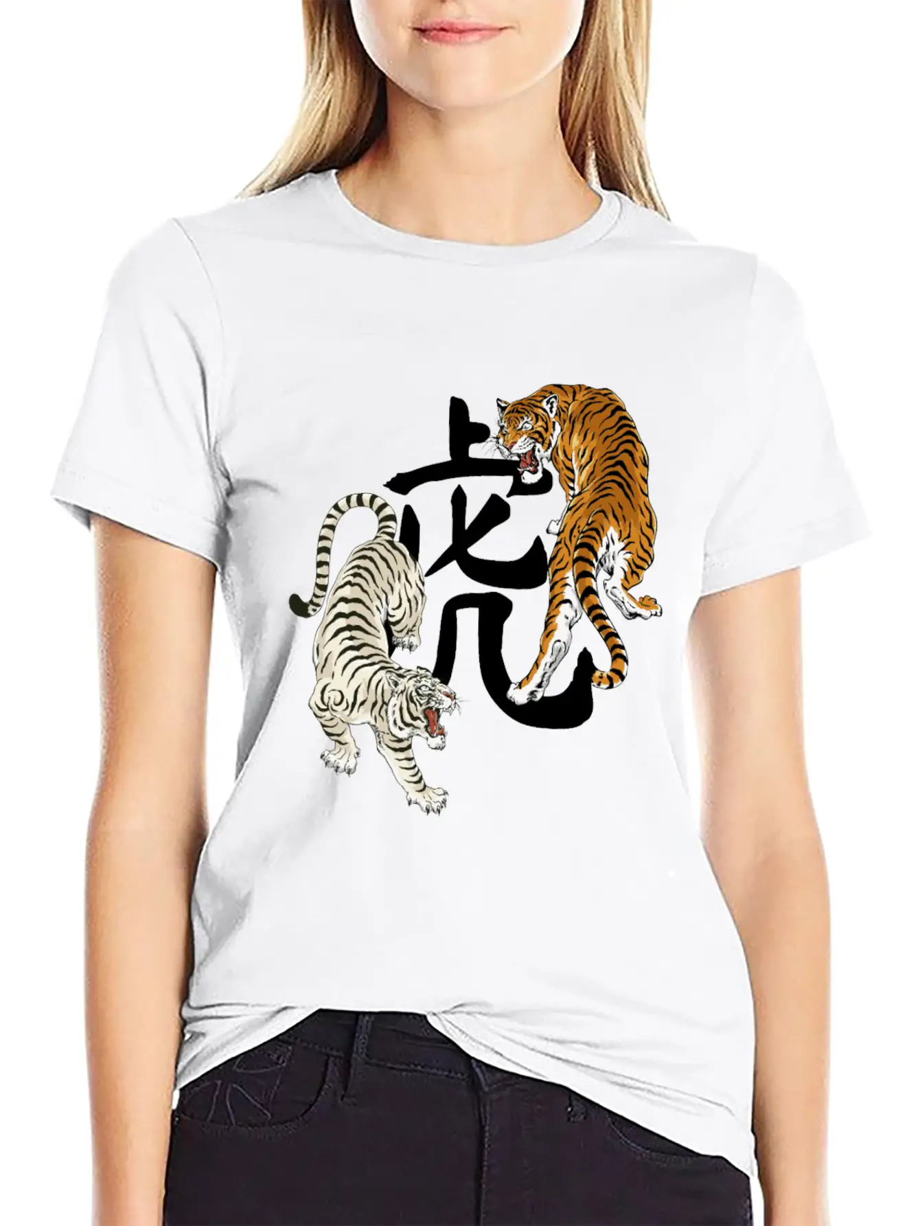 Chinese New Year Of Tiger 2022 Japanese Aesthetic Stylish Everyday T-Shirt – Unisex Basic Cotton Tee