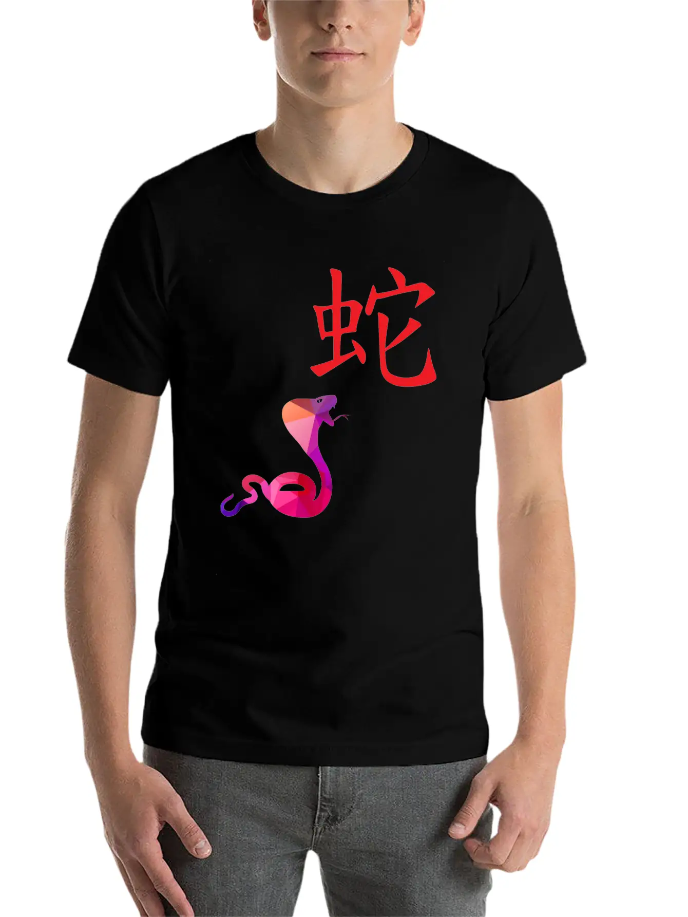 Chinese Zodiacs Snake - Gift Idea Unisex Short Sleeve Soft Cotton T-Shirt – Casual Everyday Wear