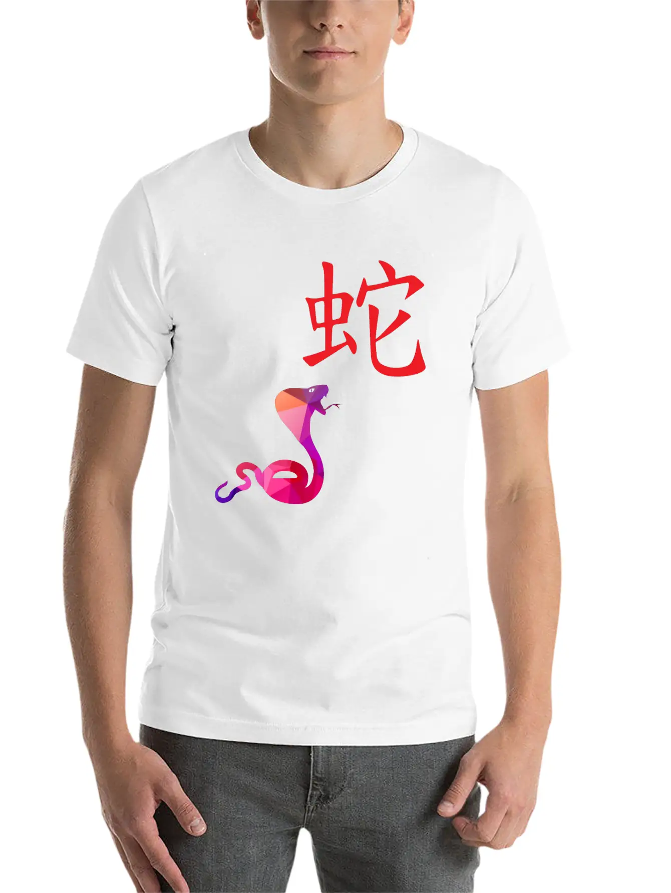 Chinese Zodiacs Snake - Gift Idea Unisex Short Sleeve Soft Cotton T-Shirt – Casual Everyday Wear