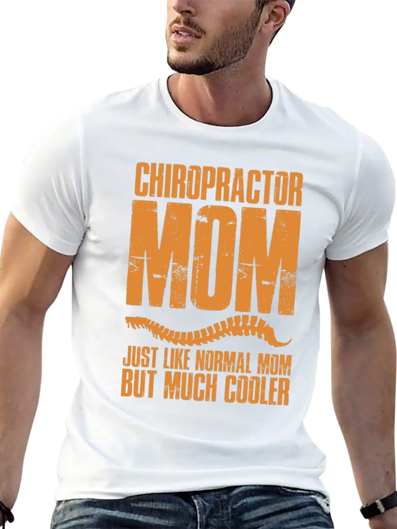 Chiropractic Mom Much Cooler Spinal Chiropractor Stylish Everyday T-Shirt – Unisex Basic Cotton Tee