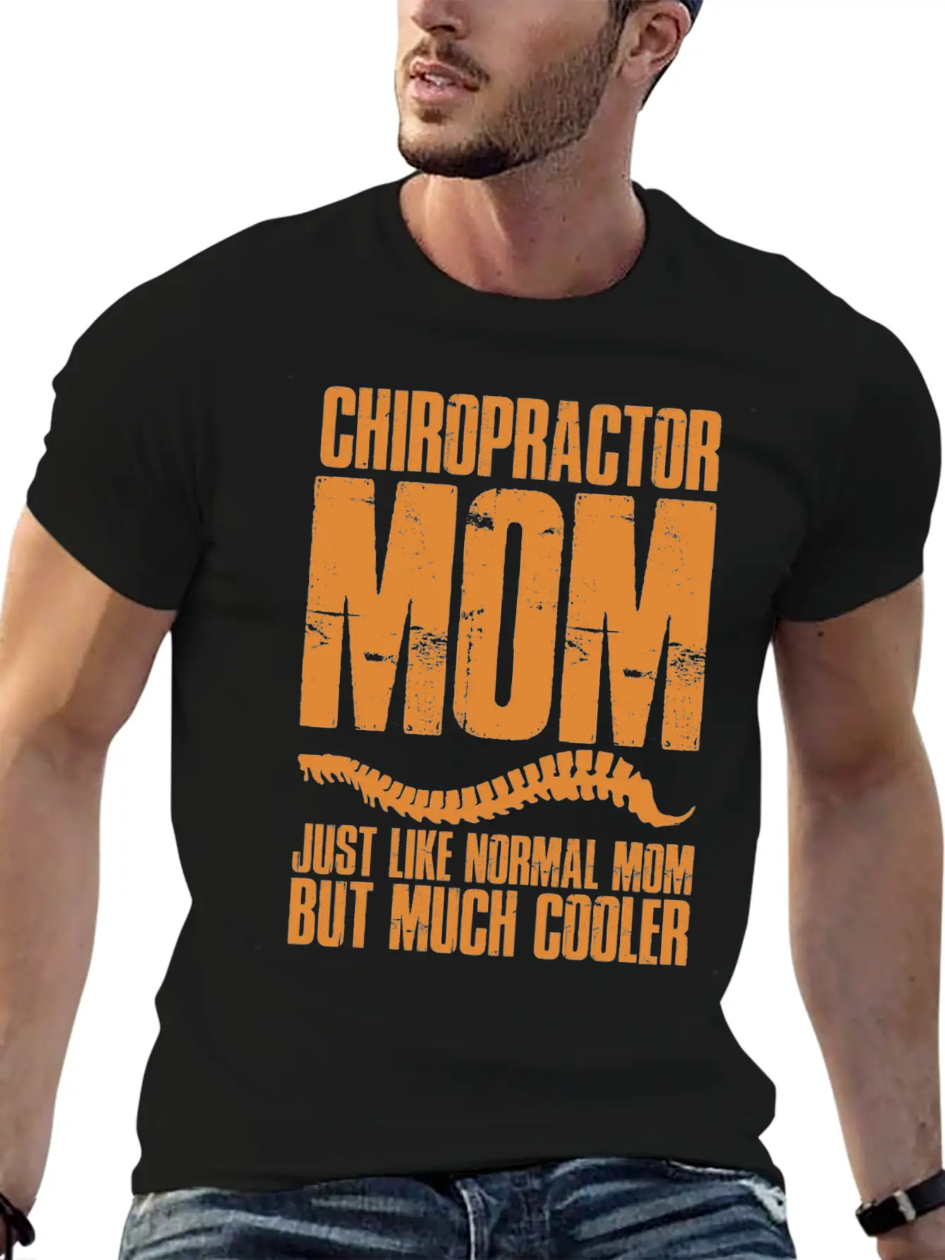 Chiropractic Mom Much Cooler Spinal Chiropractor Stylish Everyday T-Shirt – Unisex Basic Cotton Tee