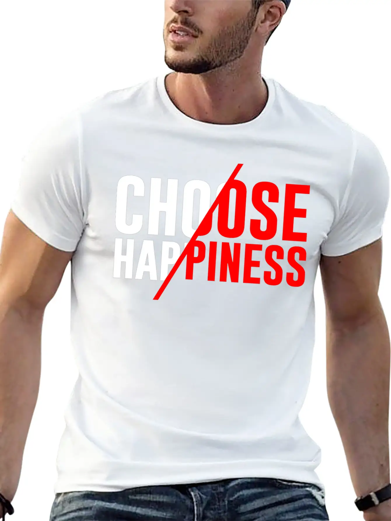 Choose Happiness Essential Unisex Summer Tee – Soft Cotton Casual Fit