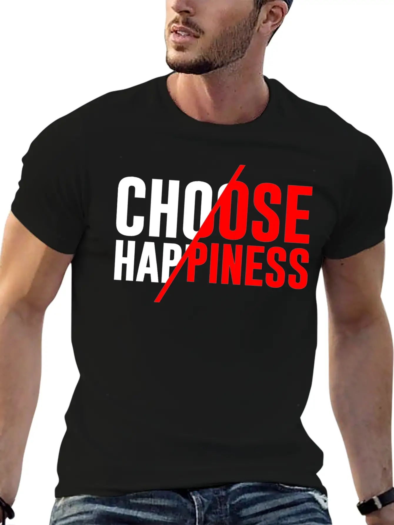 Choose Happiness Essential Unisex Summer Tee – Soft Cotton Casual Fit