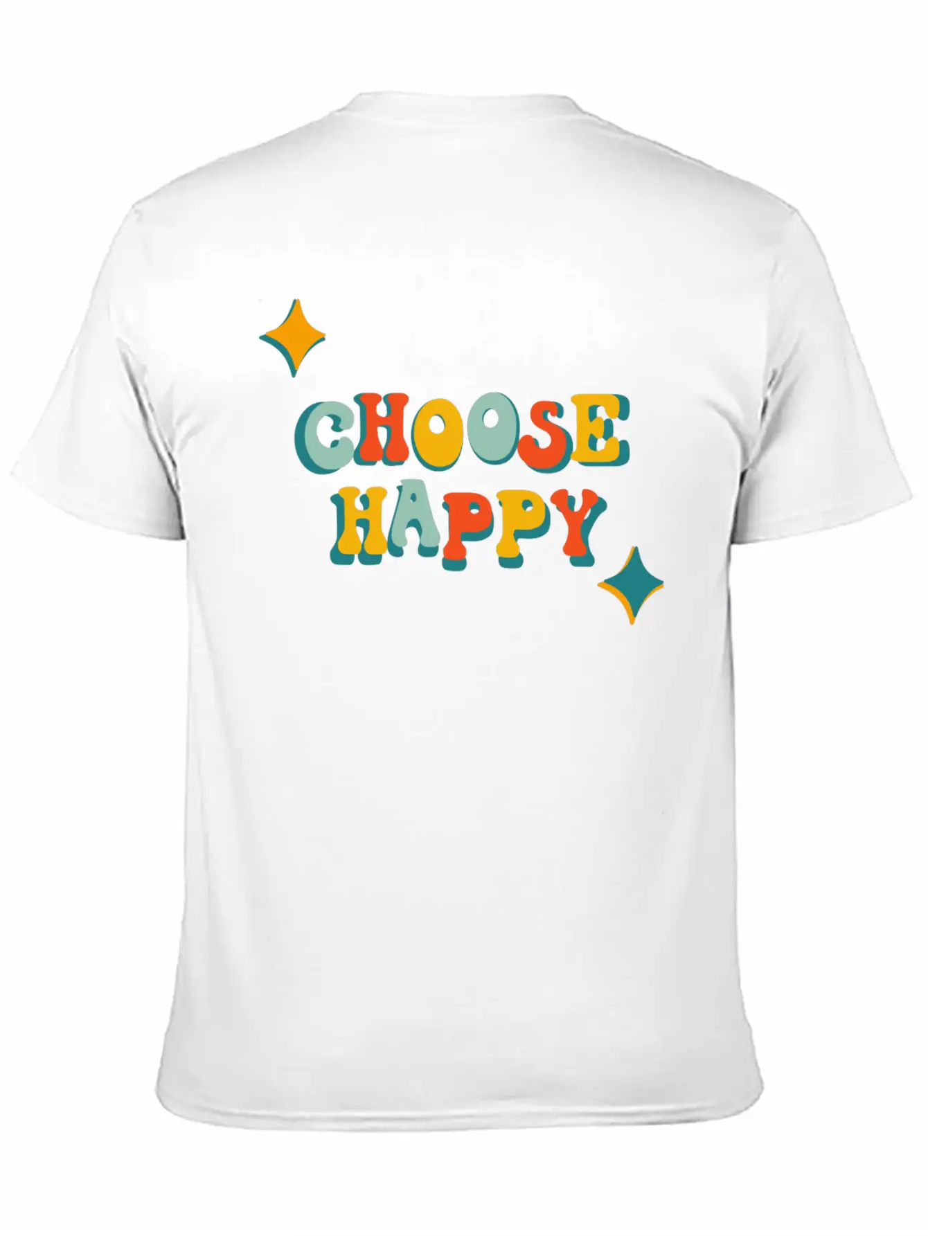Choose Happy Unisex Short Sleeve Soft Cotton T-Shirt – Casual Everyday Wear