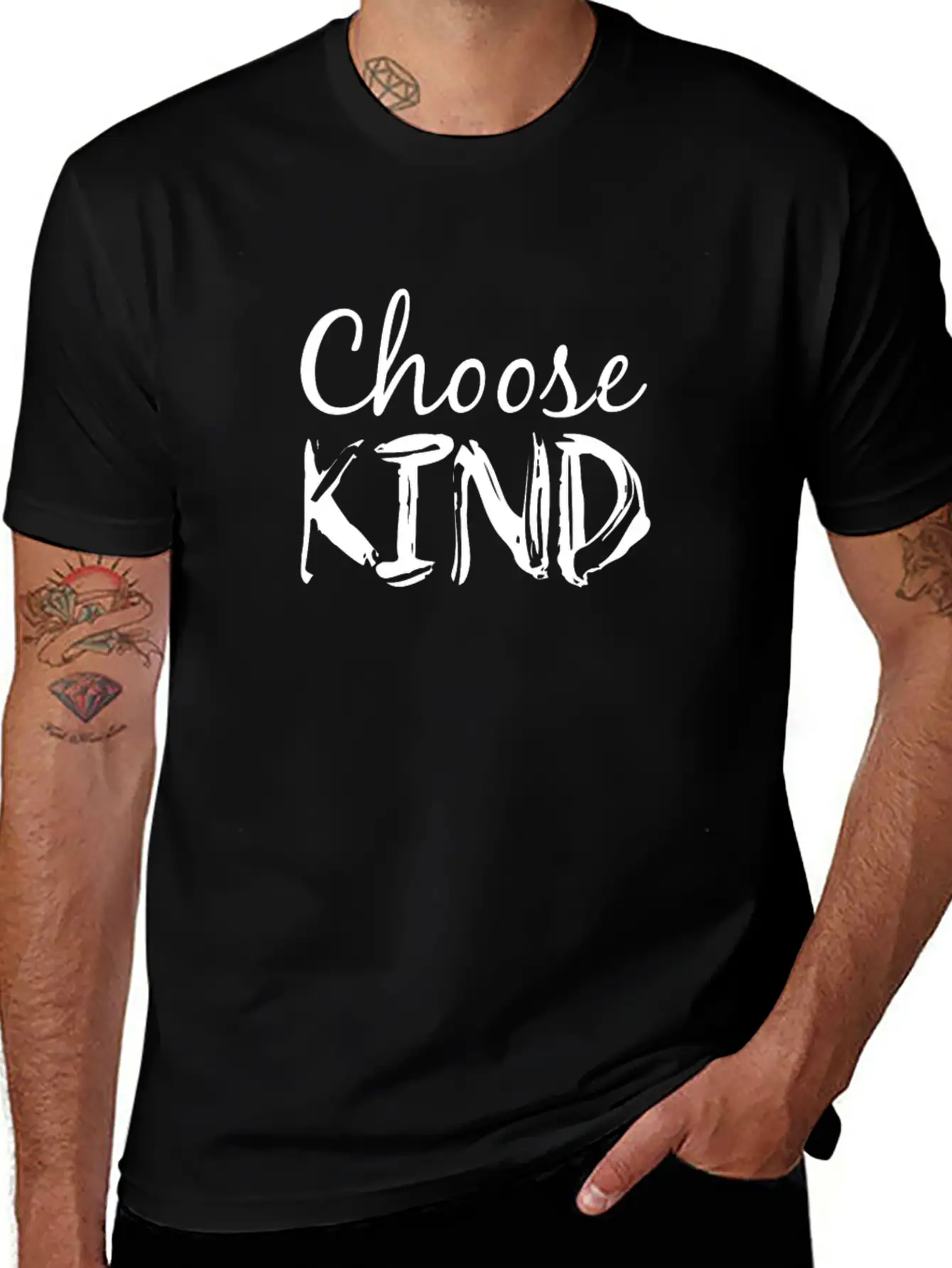 Choose Kind Anti-Bullying Message Unisex Short Sleeve Soft Cotton T-Shirt – Casual Everyday Wear