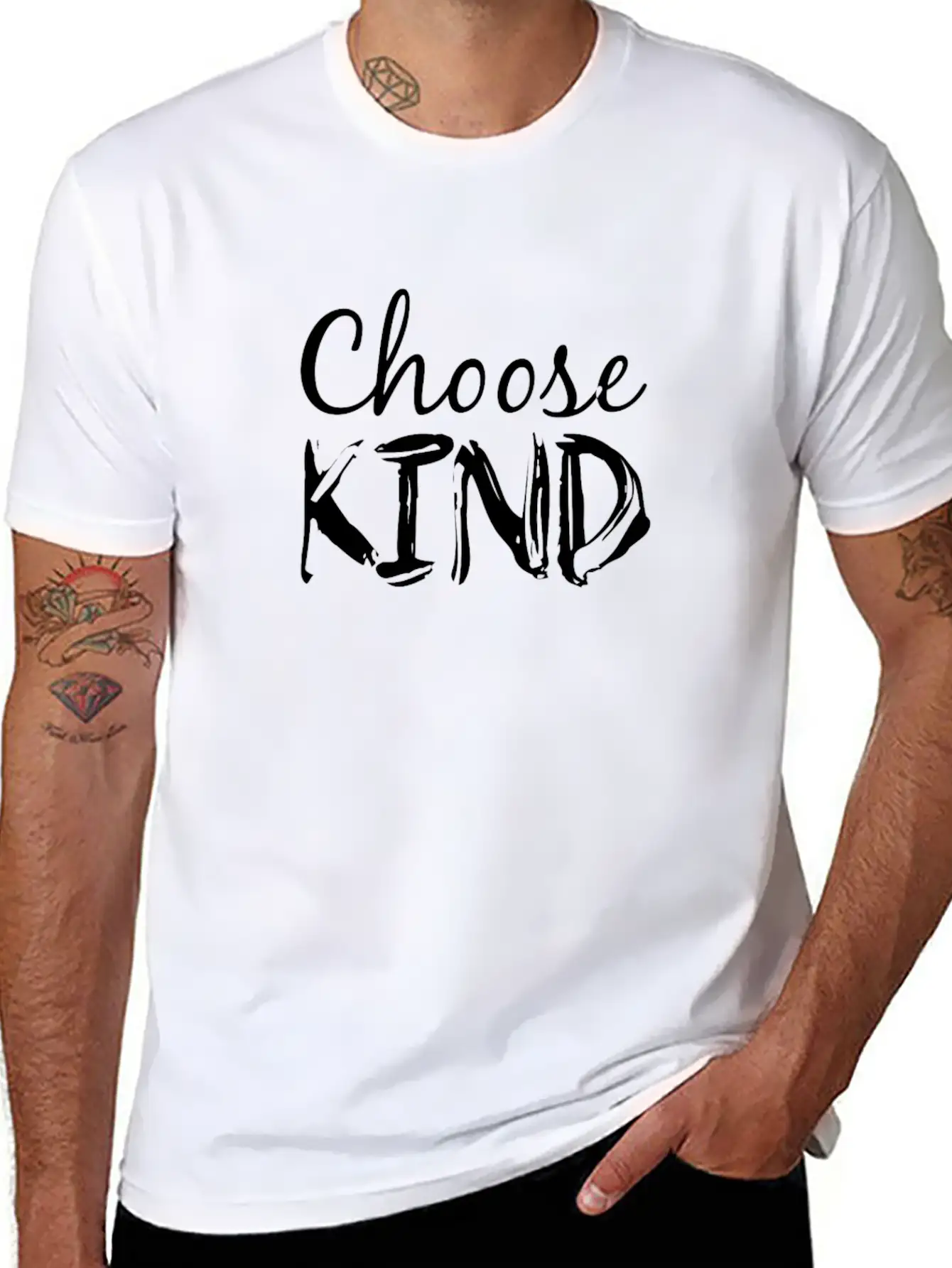 Choose Kind Anti-Bullying Message Unisex Short Sleeve Soft Cotton T-Shirt – Casual Everyday Wear