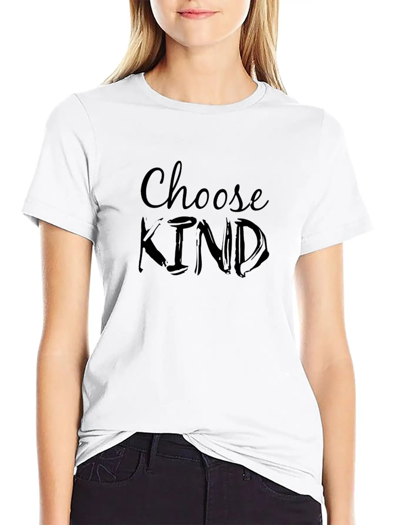 Choose Kind Anti-Bullying Message Unisex Short Sleeve Soft Cotton T-Shirt – Casual Everyday Wear