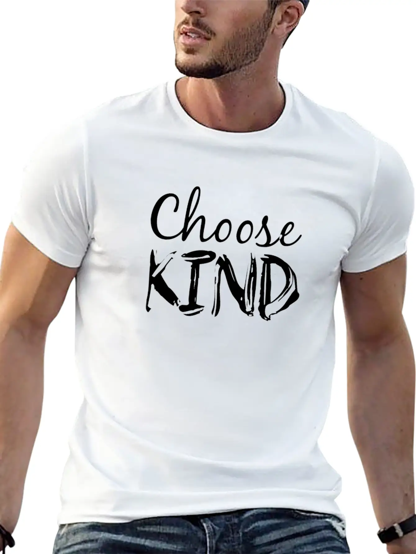 Choose Kind Anti-Bullying Message Unisex Short Sleeve Soft Cotton T-Shirt – Casual Everyday Wear