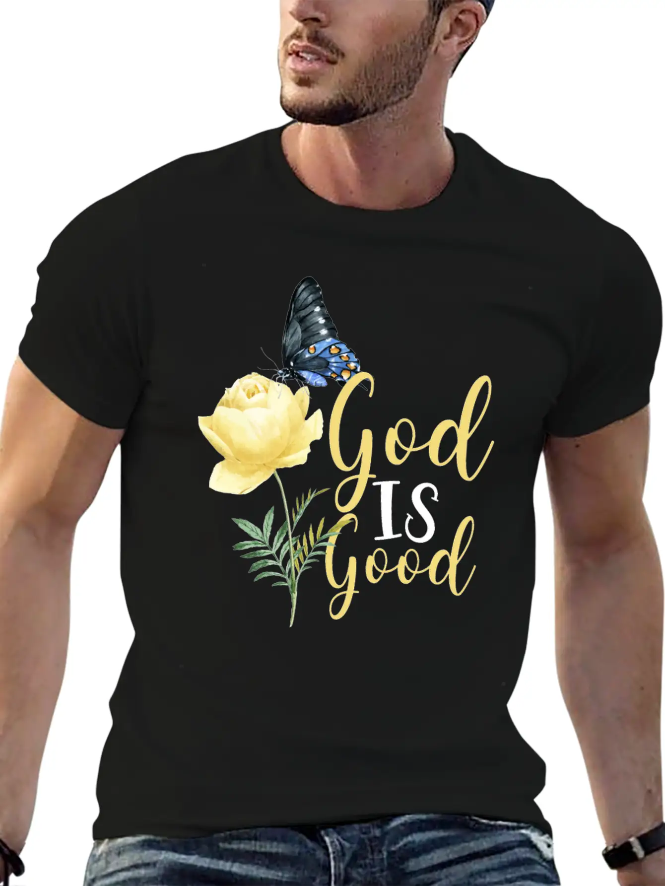 Christian Bible Verse Butterfly Timeless Short Sleeve Tee – Comfy And Minimalist Design