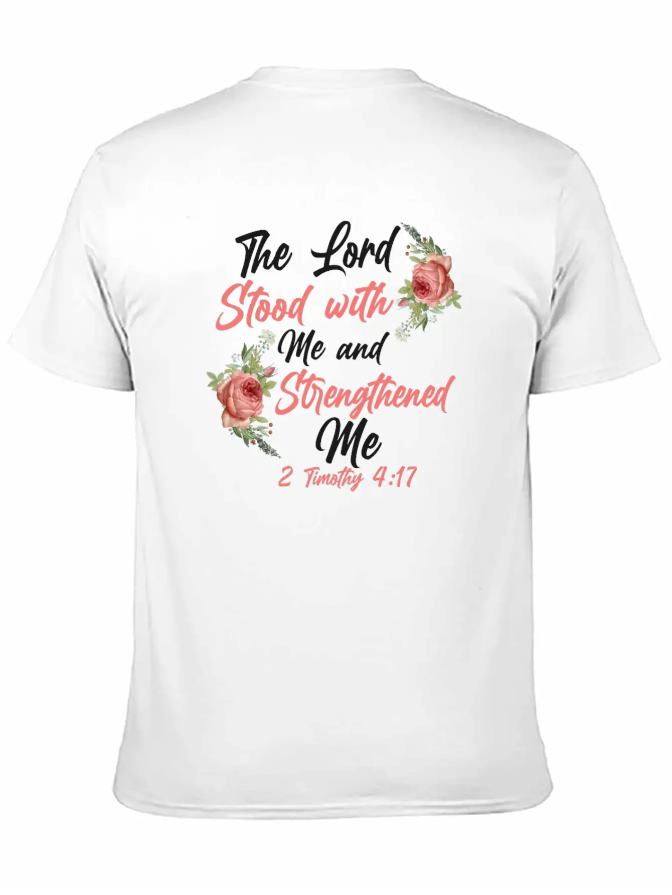Christian Bible Verse Quote Rose Unisex Casual T-Shirt – Clean Design For Daily Comfort