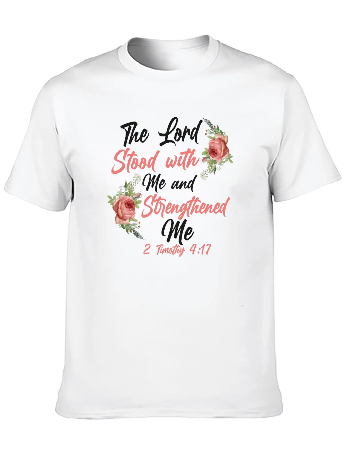 Christian Bible Verse Quote Rose Unisex Casual T-Shirt – Clean Design For Daily Comfort