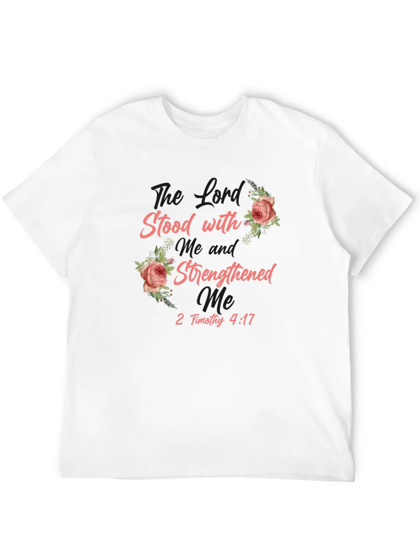 Christian Bible Verse Quote Rose Unisex Casual T-Shirt – Clean Design For Daily Comfort
