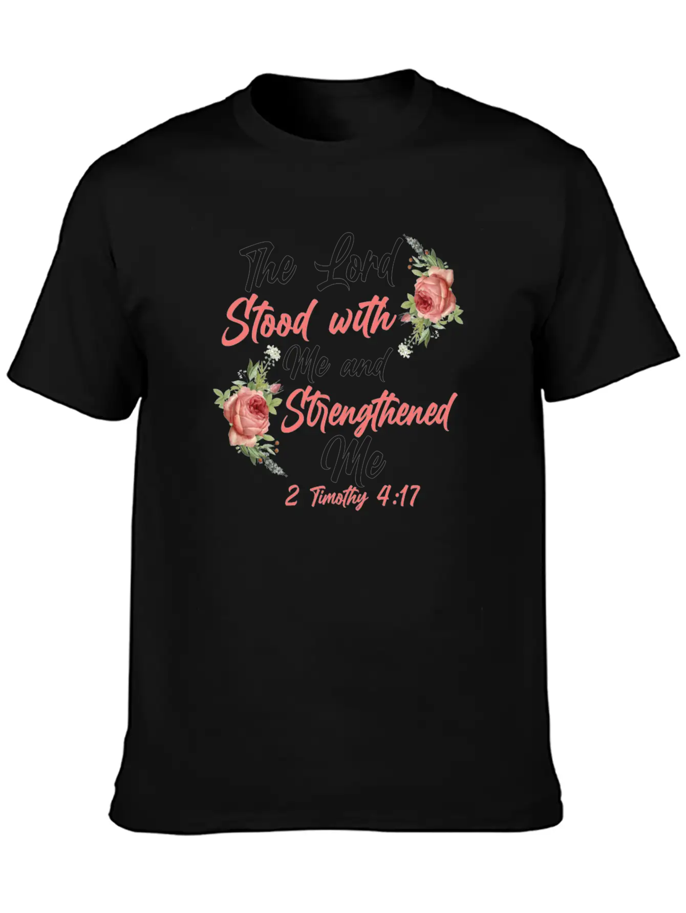 Christian Bible Verse Quote Rose Unisex Casual T-Shirt – Clean Design For Daily Comfort