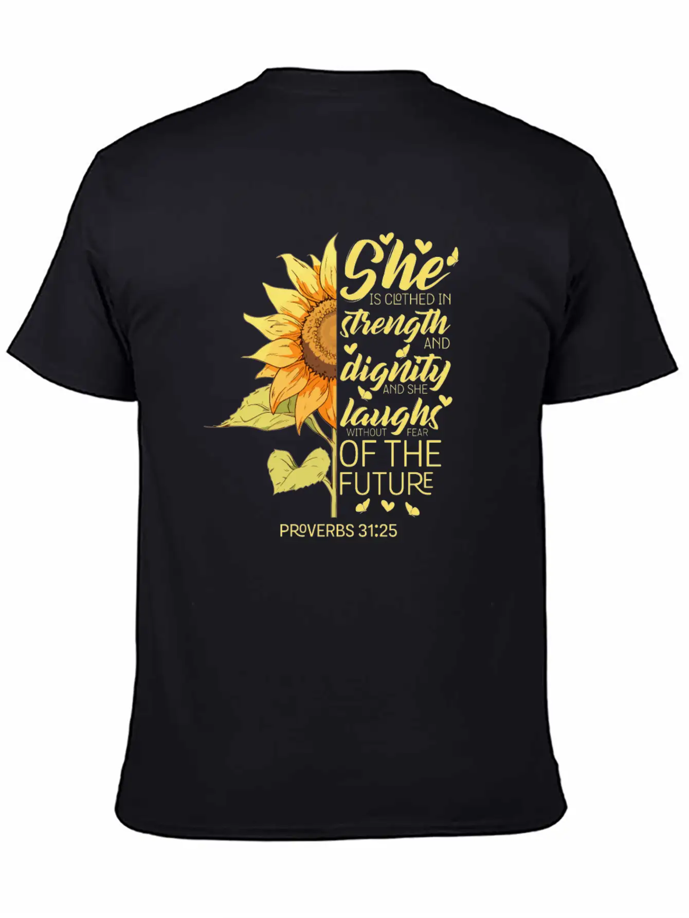 Christian Bible Verse Sunflower Lover Religious Stylish Everyday T-Shirt – Unisex Basic Cotton Tee