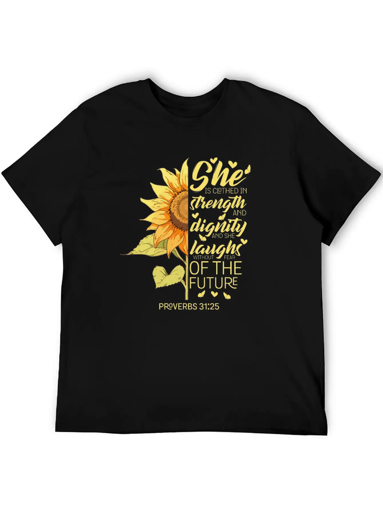 Christian Bible Verse Sunflower Lover Religious Stylish Everyday T-Shirt – Unisex Basic Cotton Tee