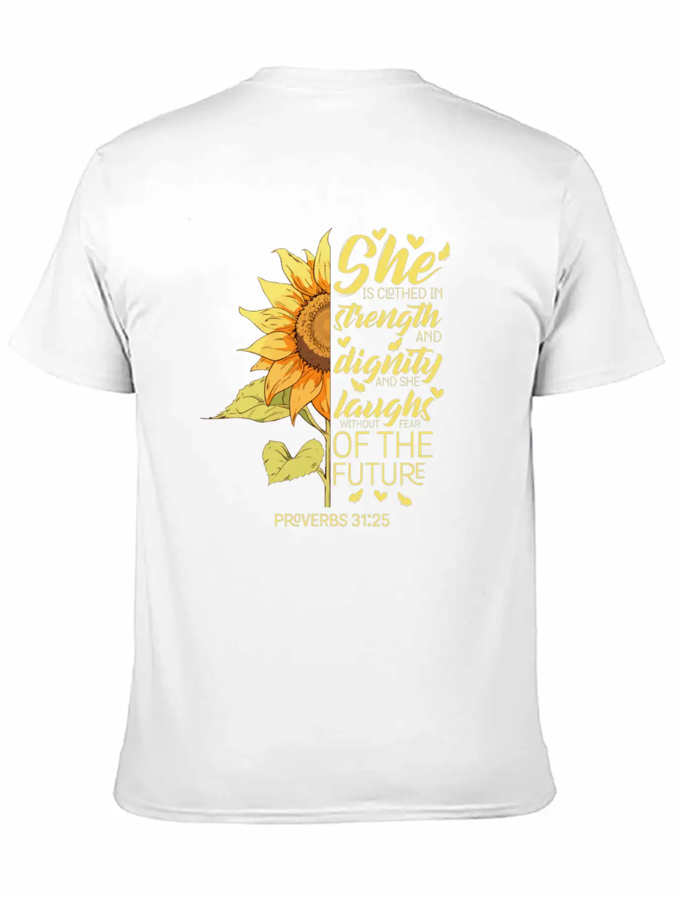 Christian Bible Verse Sunflower Lover Religious Stylish Everyday T-Shirt – Unisex Basic Cotton Tee