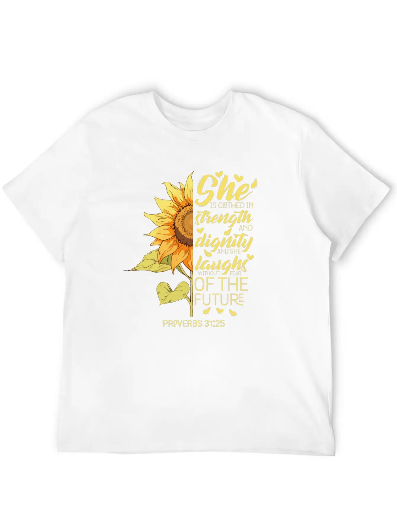 Christian Bible Verse Sunflower Lover Religious Stylish Everyday T-Shirt – Unisex Basic Cotton Tee