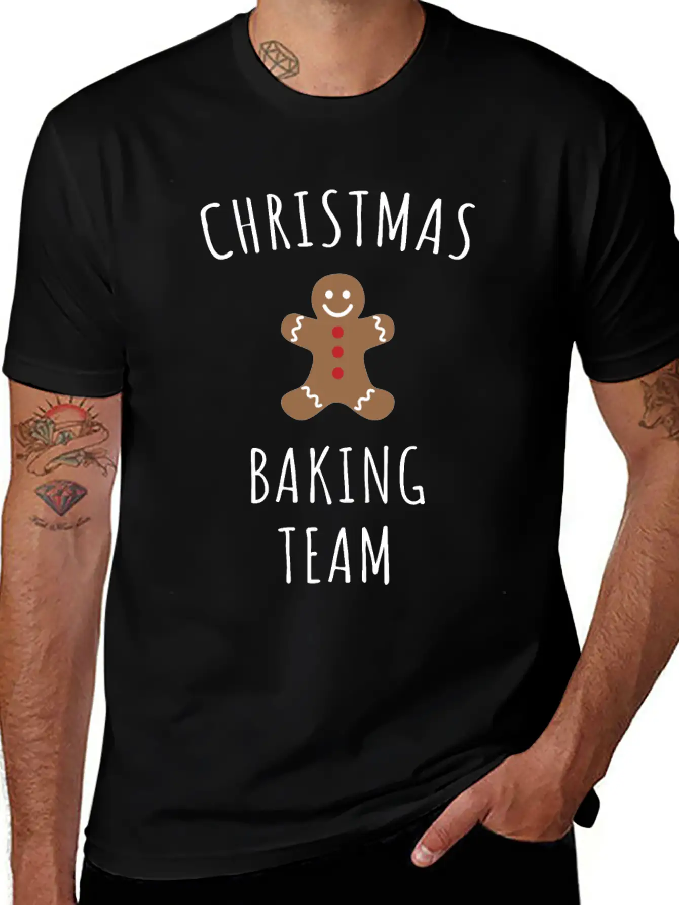Christmas Baking Team Unisex Short Sleeve Soft Cotton T-Shirt – Casual Everyday Wear