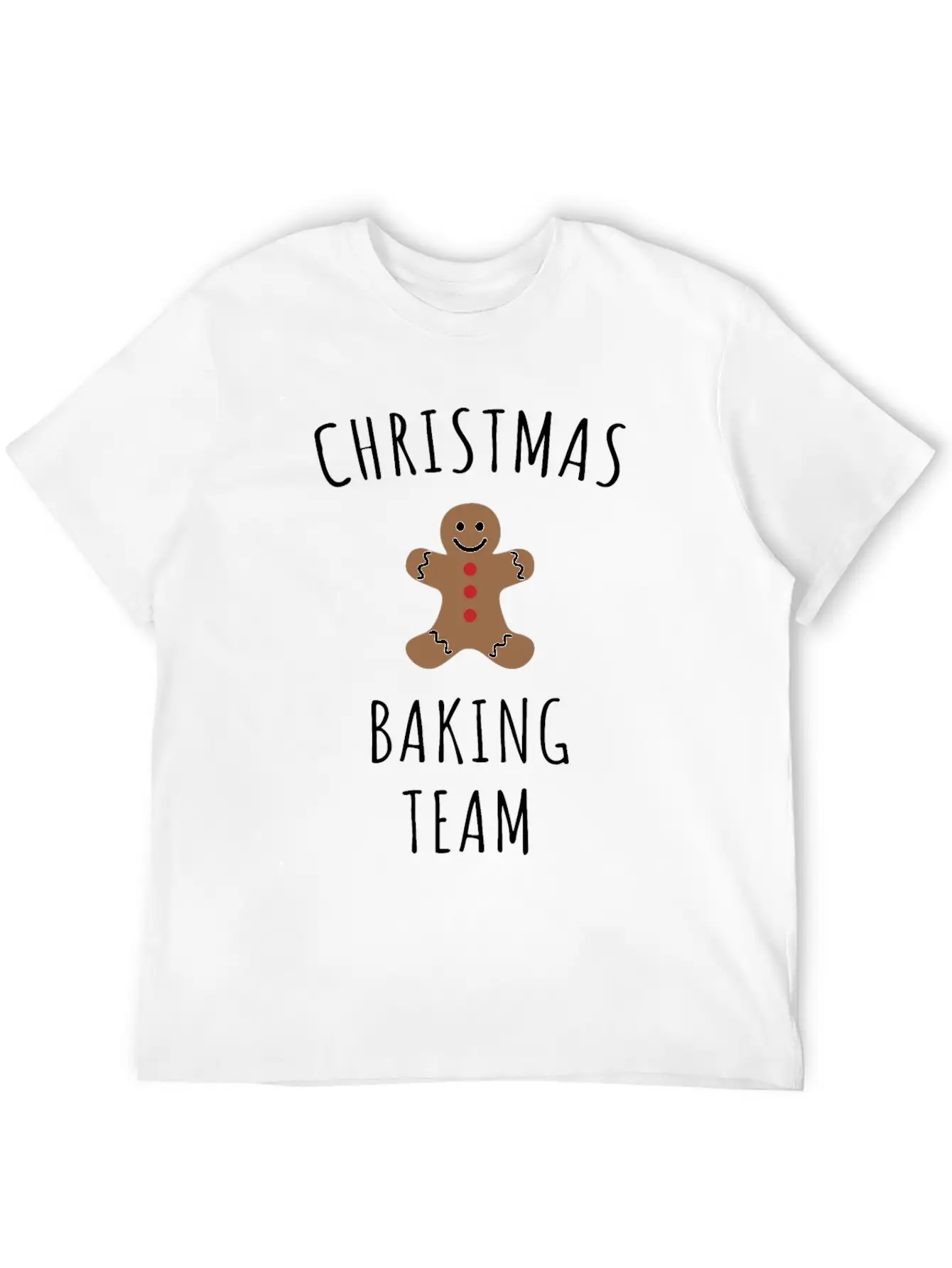 Christmas Baking Team Unisex Short Sleeve Soft Cotton T-Shirt – Casual Everyday Wear