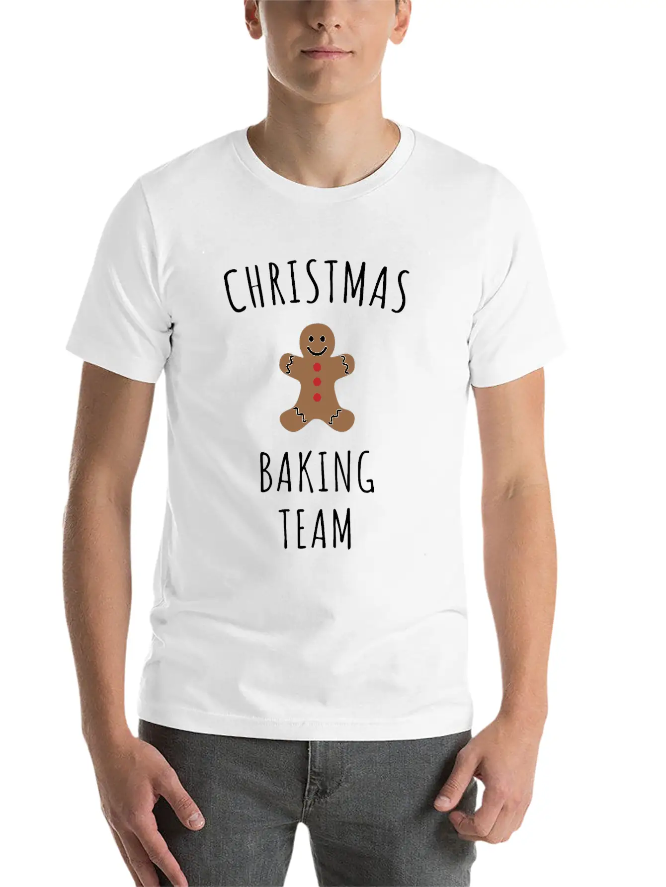 Christmas Baking Team Unisex Short Sleeve Soft Cotton T-Shirt – Casual Everyday Wear
