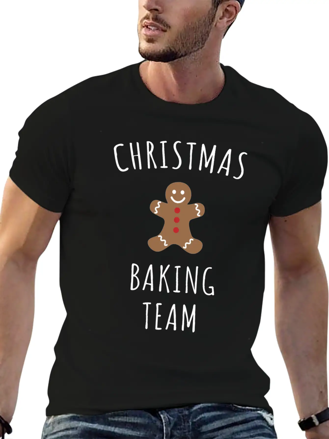 Christmas Baking Team Unisex Short Sleeve Soft Cotton T-Shirt – Casual Everyday Wear