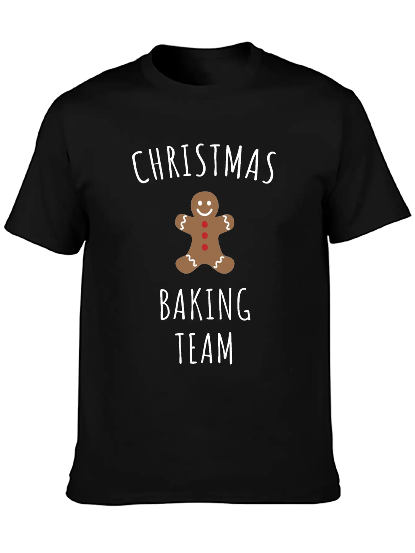 Christmas Baking Team Unisex Short Sleeve Soft Cotton T-Shirt – Casual Everyday Wear