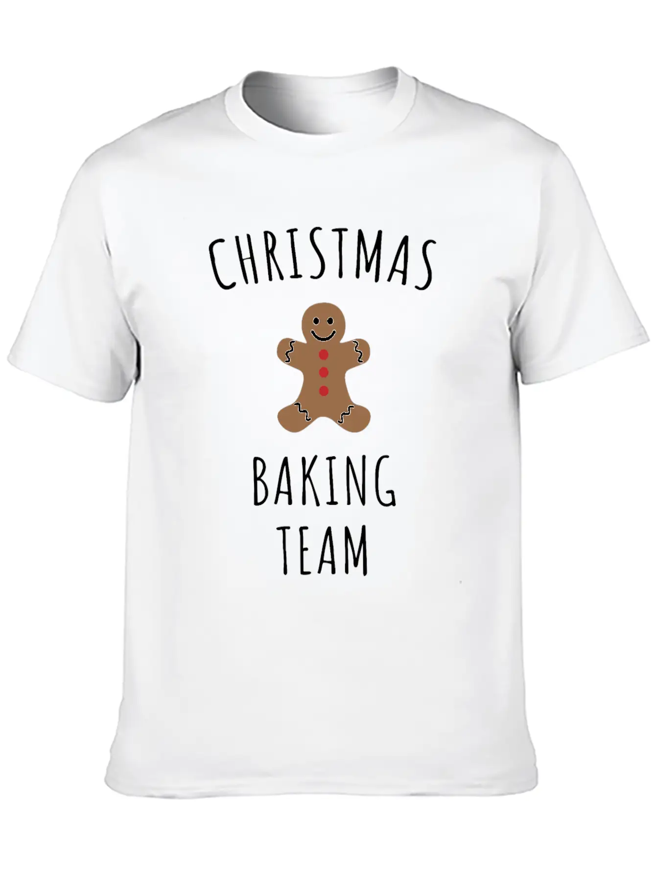 Christmas Baking Team Unisex Short Sleeve Soft Cotton T-Shirt – Casual Everyday Wear