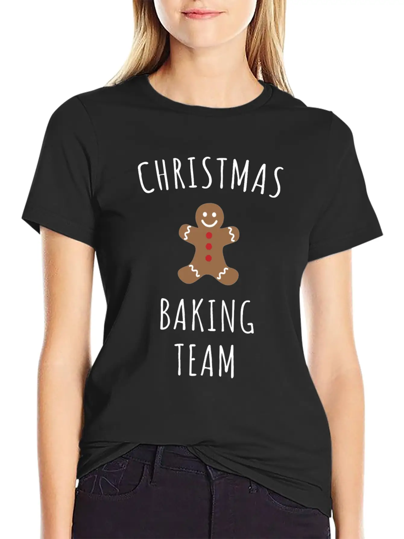Christmas Baking Team Unisex Short Sleeve Soft Cotton T-Shirt – Casual Everyday Wear