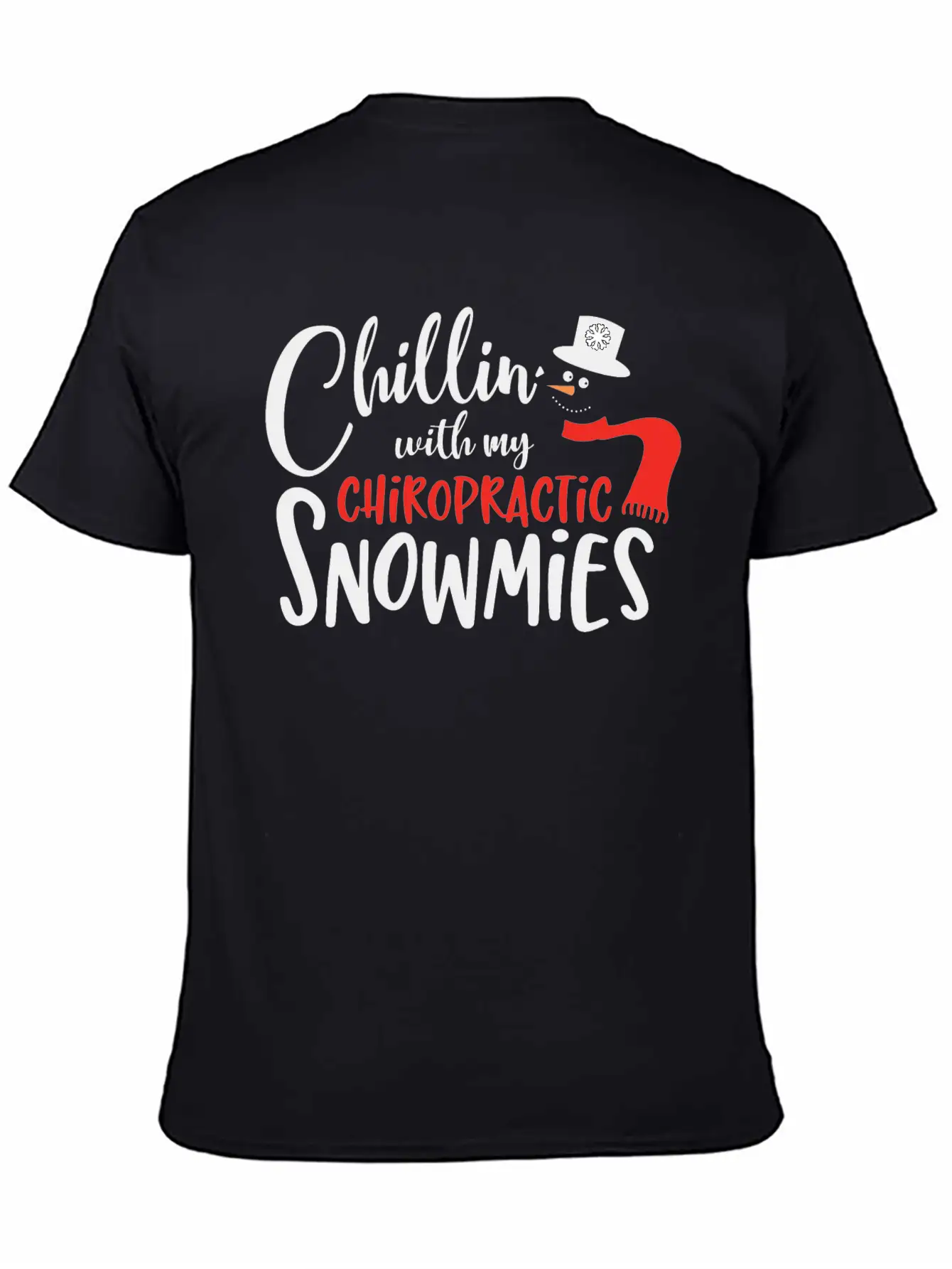 Christmas Chiropractor Chillin Snowmies Unisex Casual T-Shirt – Clean Design For Daily Comfort