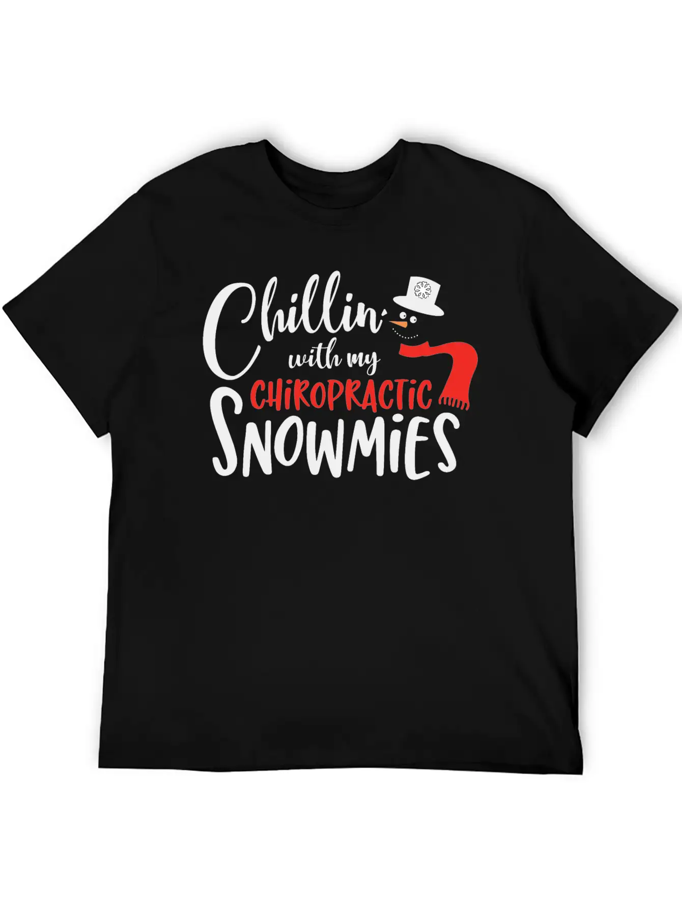 Christmas Chiropractor Chillin Snowmies Unisex Casual T-Shirt – Clean Design For Daily Comfort