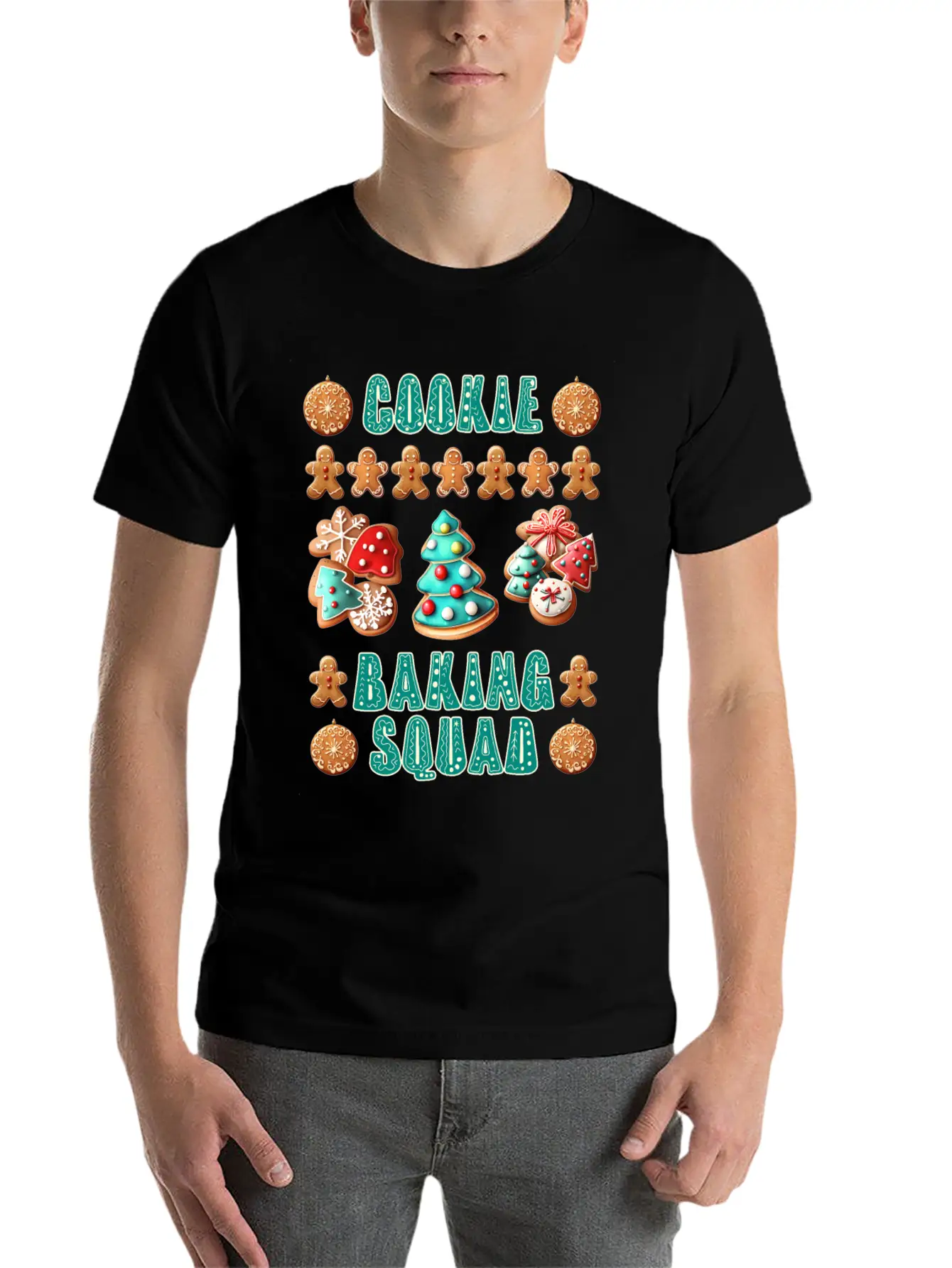 Christmas Cookie Baking Squad Baking Fans Essential Unisex Summer Tee – Soft Cotton Casual Fit