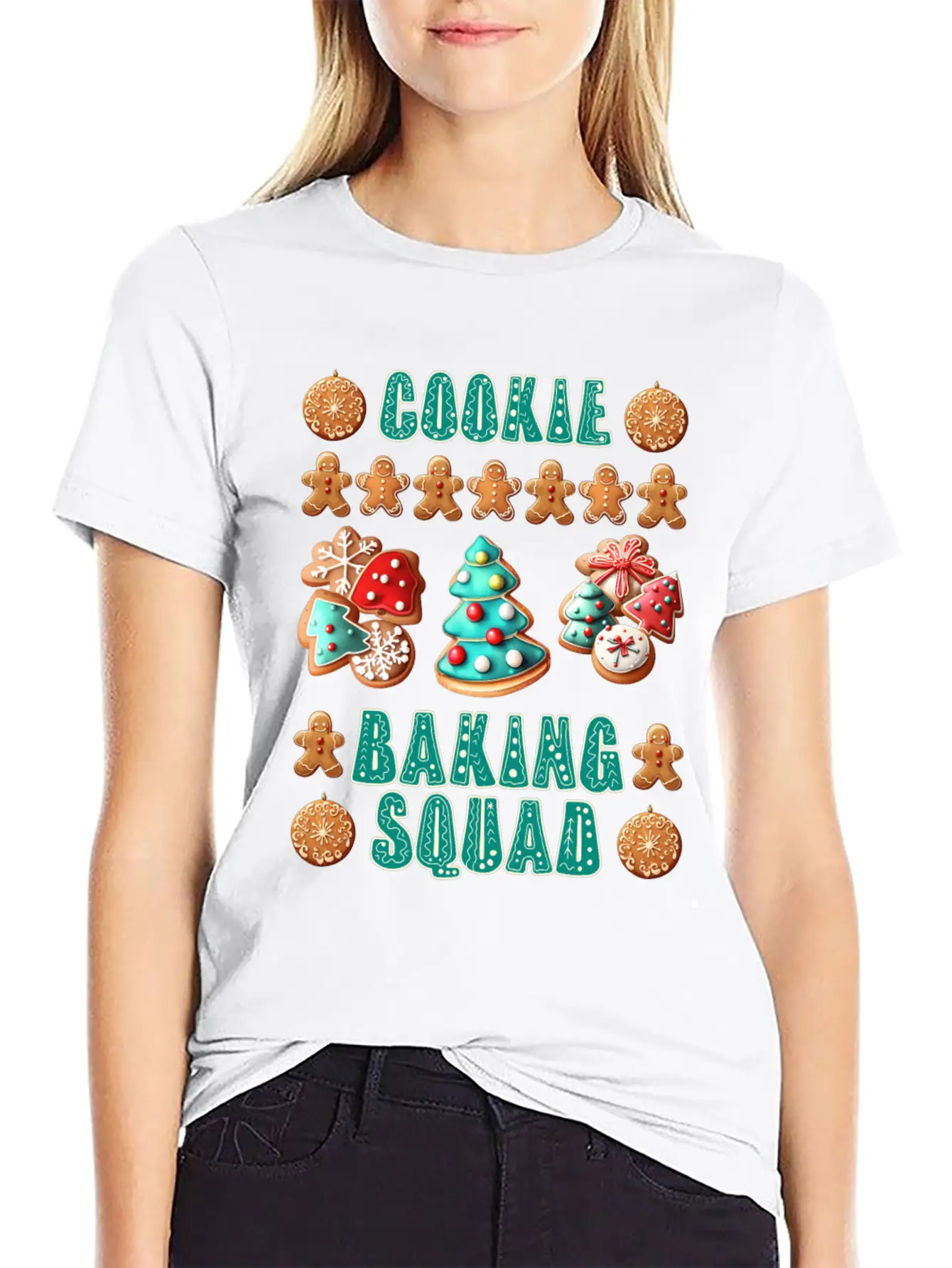 Christmas Cookie Baking Squad Baking Fans Essential Unisex Summer Tee – Soft Cotton Casual Fit