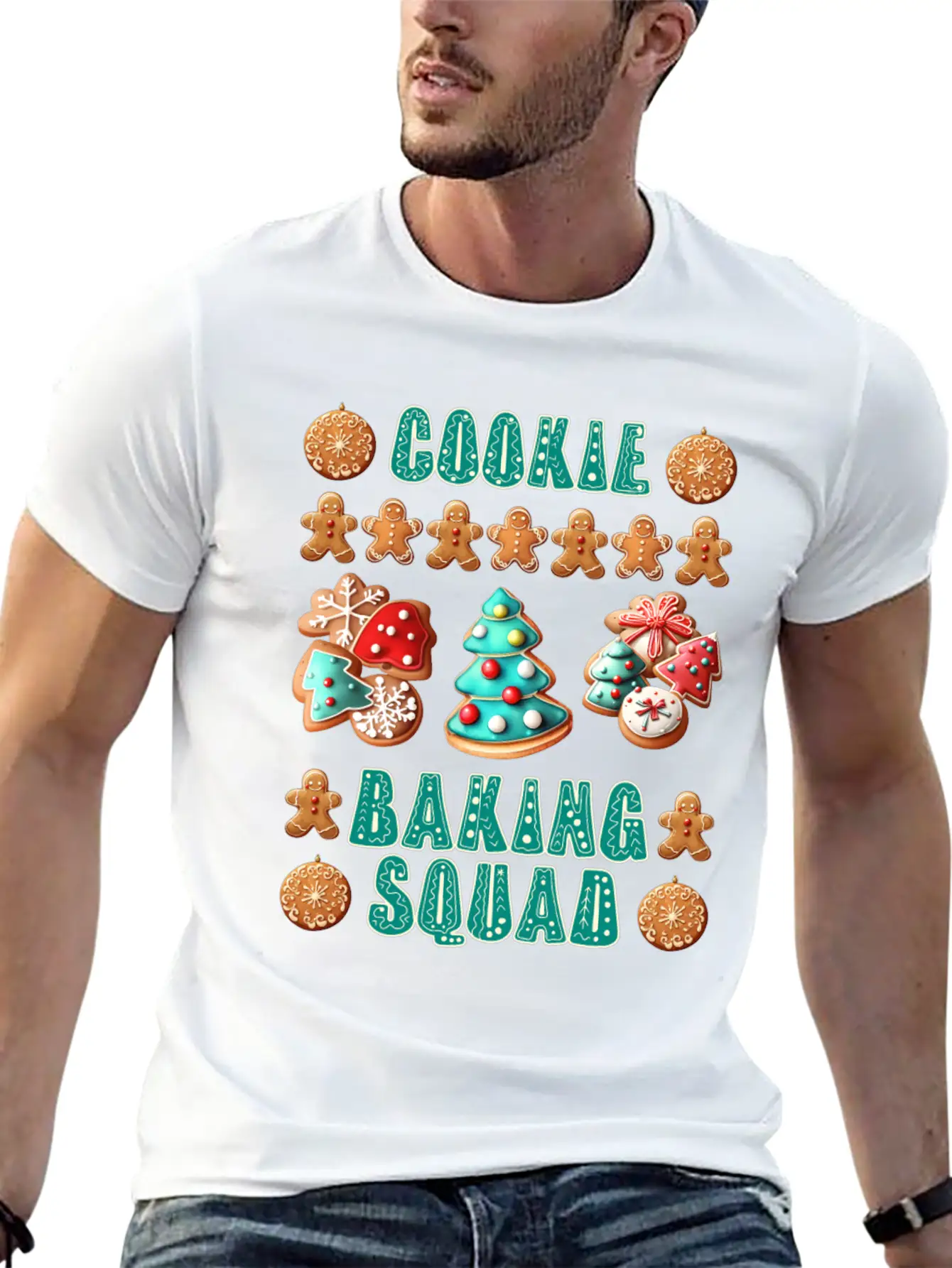 Christmas Cookie Baking Squad Baking Fans Essential Unisex Summer Tee – Soft Cotton Casual Fit