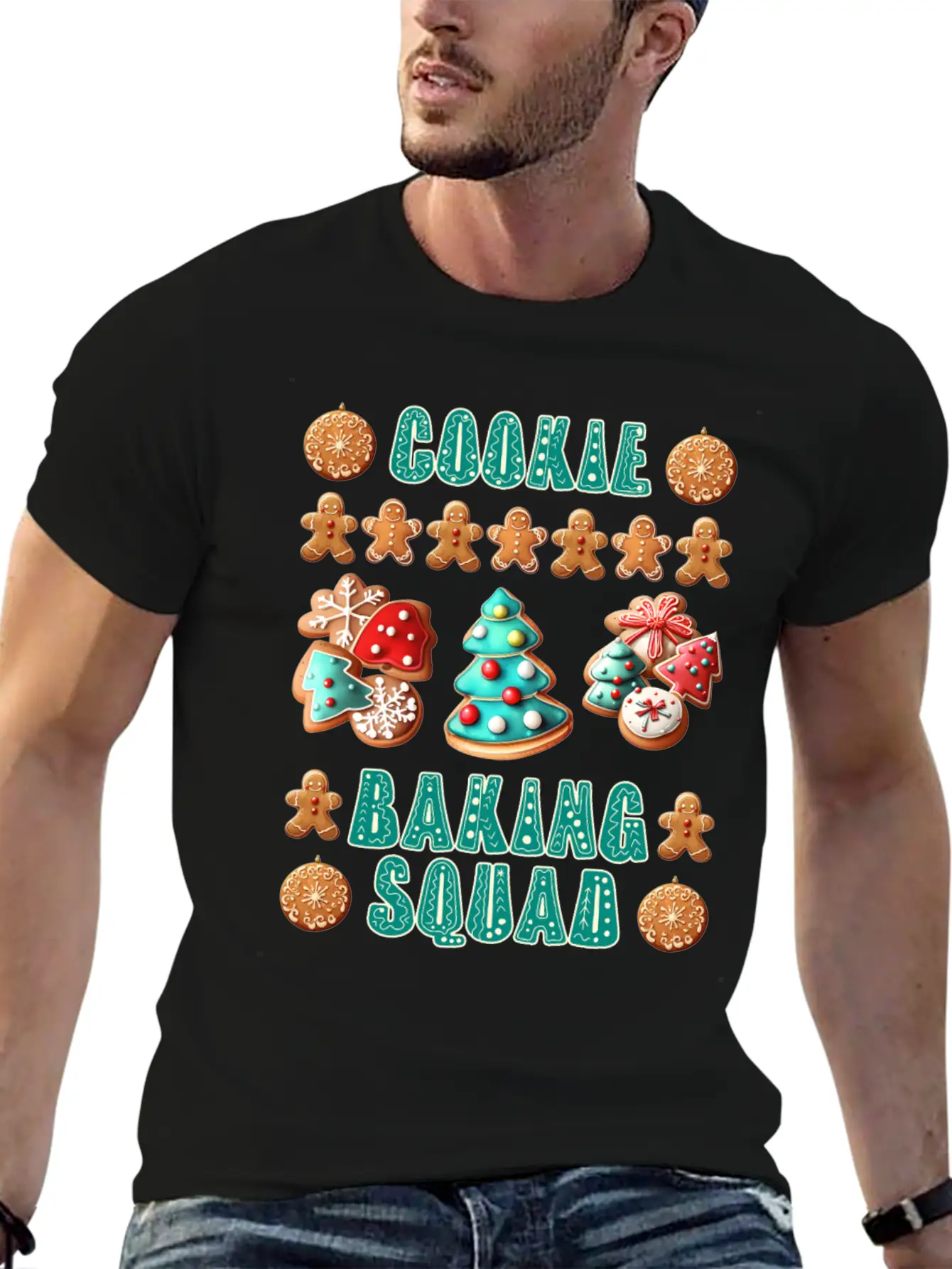 Christmas Cookie Baking Squad Baking Fans Essential Unisex Summer Tee – Soft Cotton Casual Fit