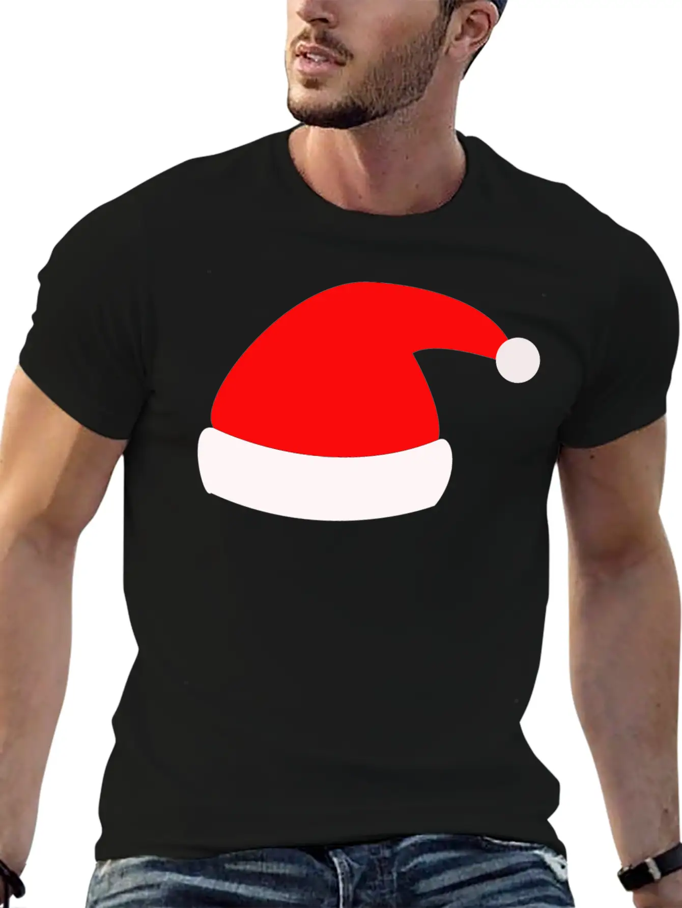 Christmas Hat Merry X-mas Giftidea Winter Relaxed Everyday Tee – Lightweight And Durable Cotton